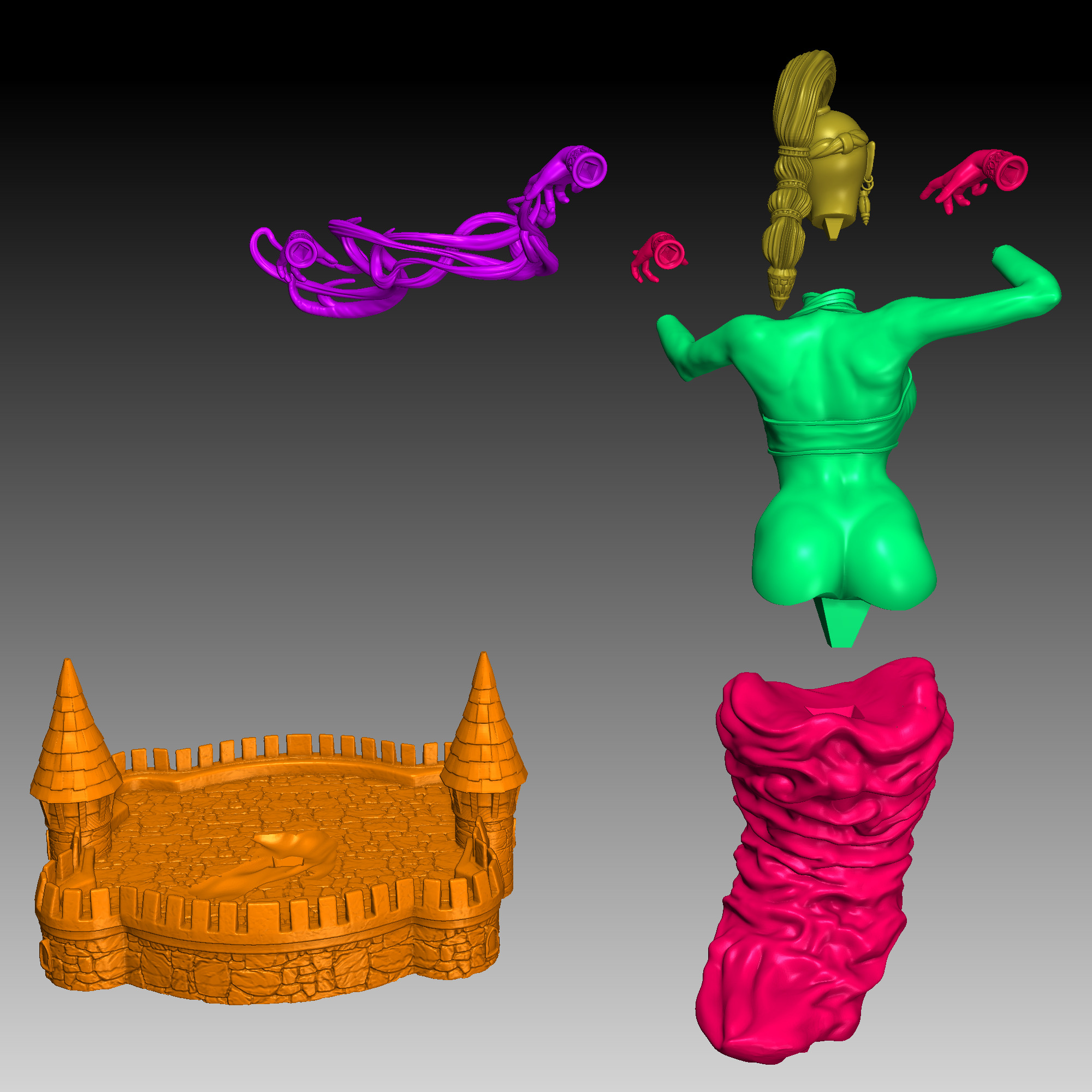 Heroes 3 Female Genie 3D print model_5