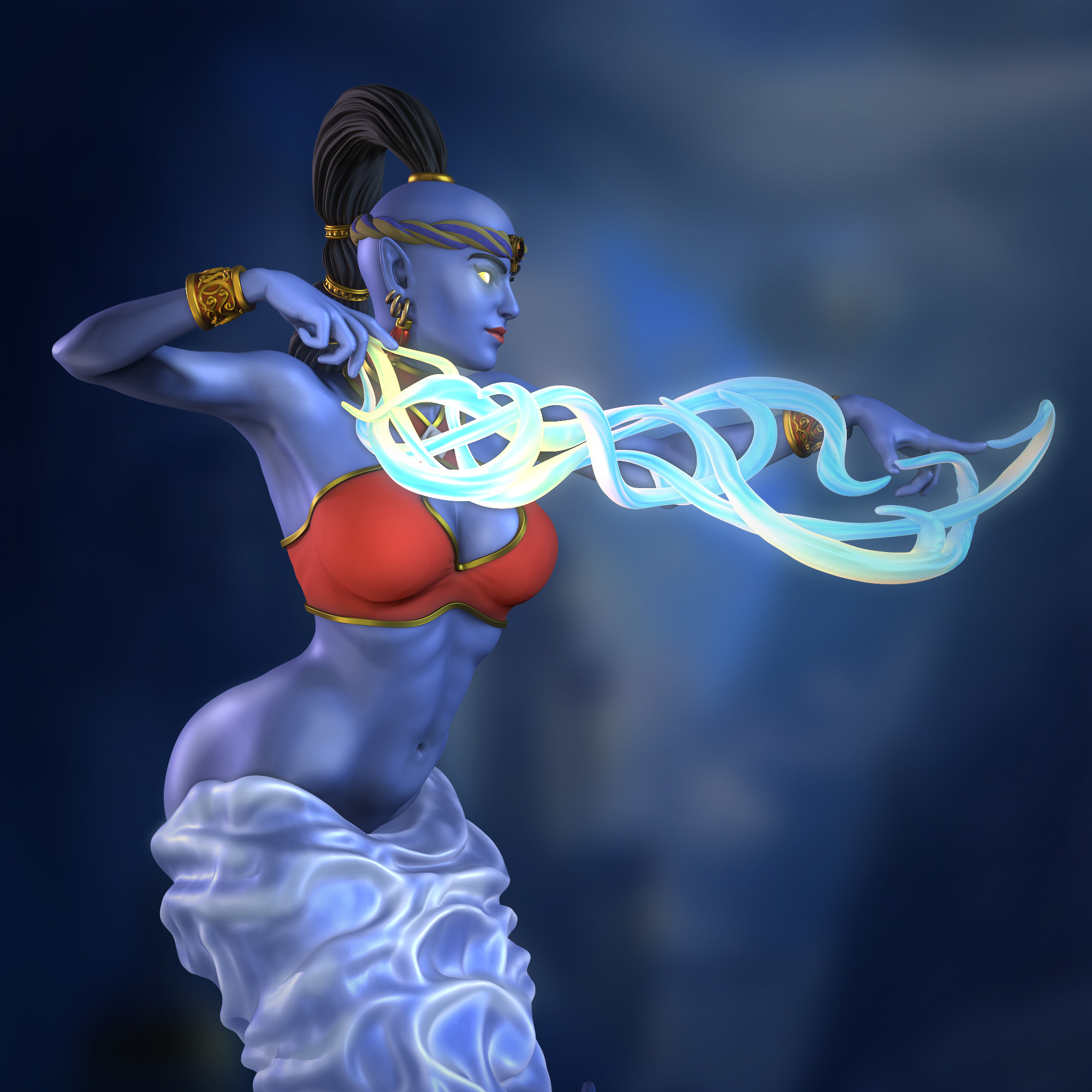 Heroes 3 Female Genie 3D print model_1