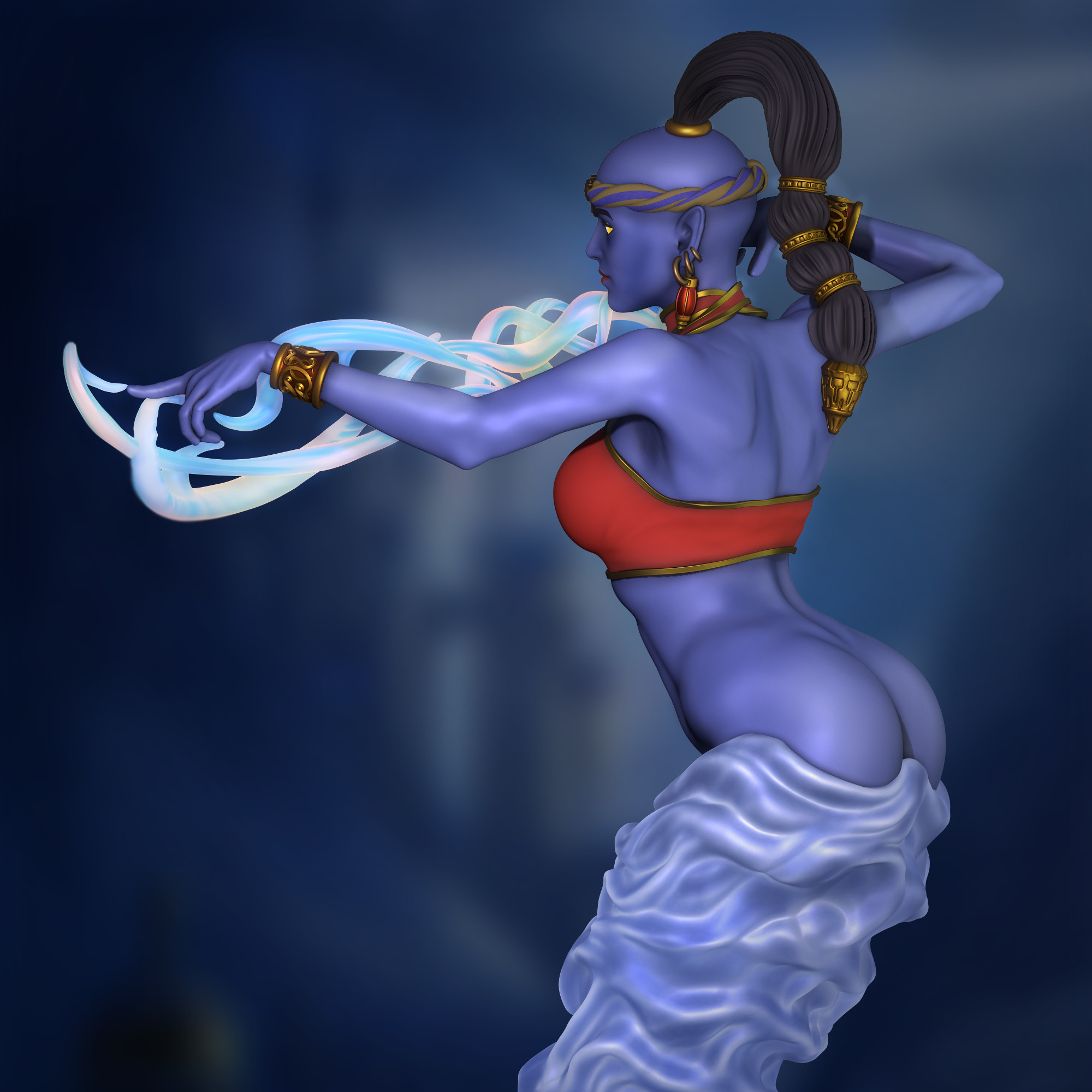 Heroes 3 Female Genie 3D print model_2