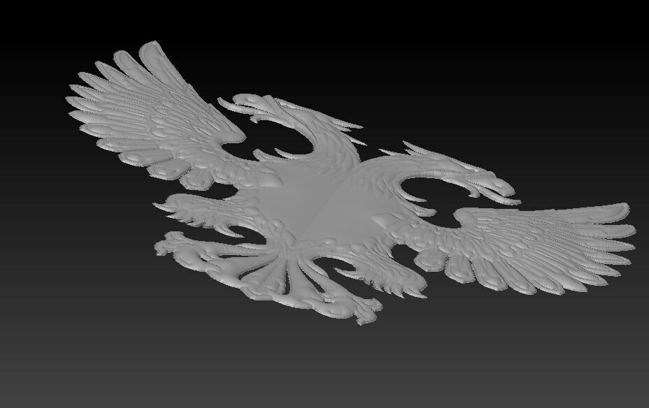 Aquila bicefala 3D model_2