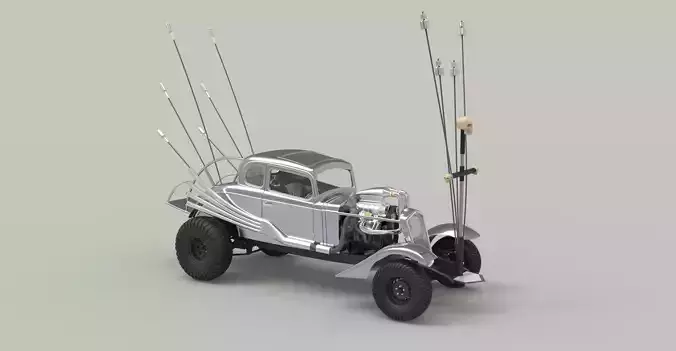 Nux car from the movie Mad Max Fury road 3D model