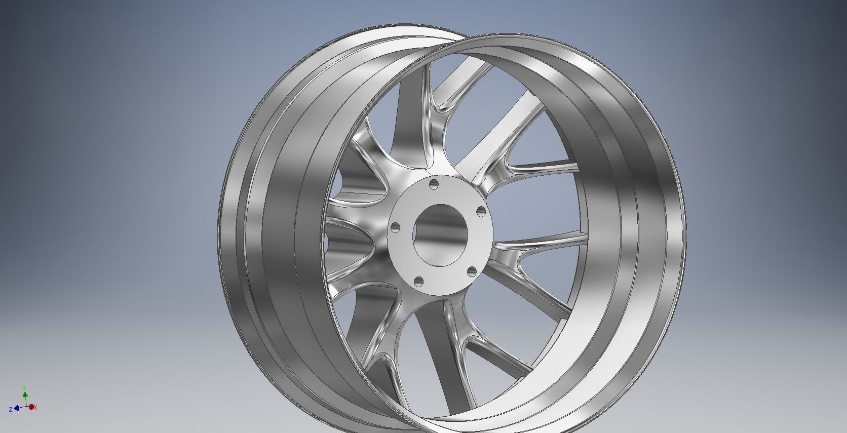 car rim Low-poly 3D model_5