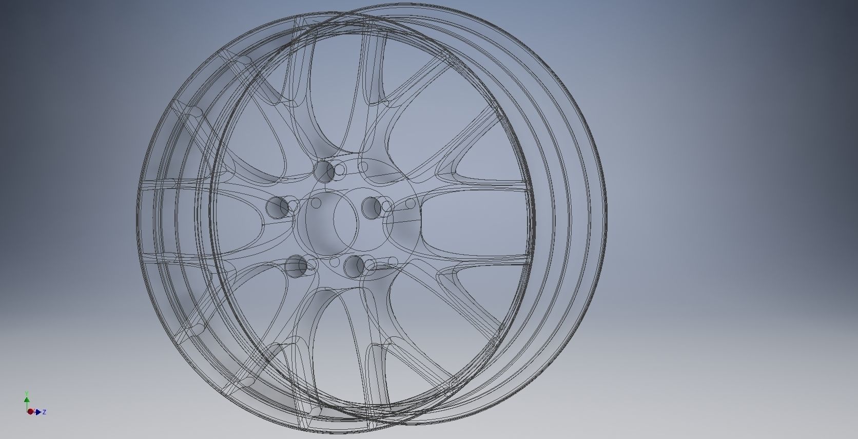 car rim Low-poly 3D model_6