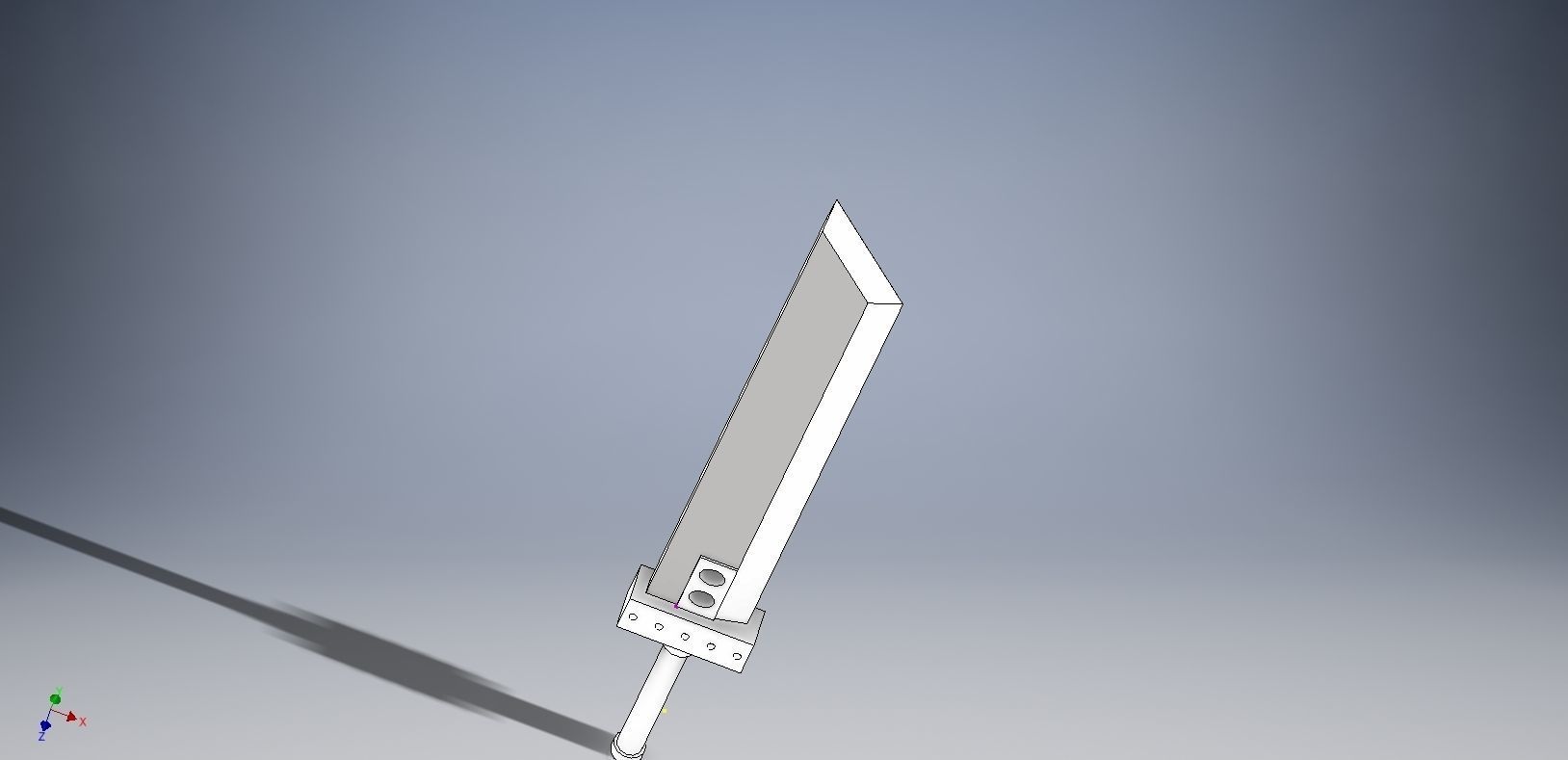 cloud strife final fantasy buster sword Low-poly 3D model_3