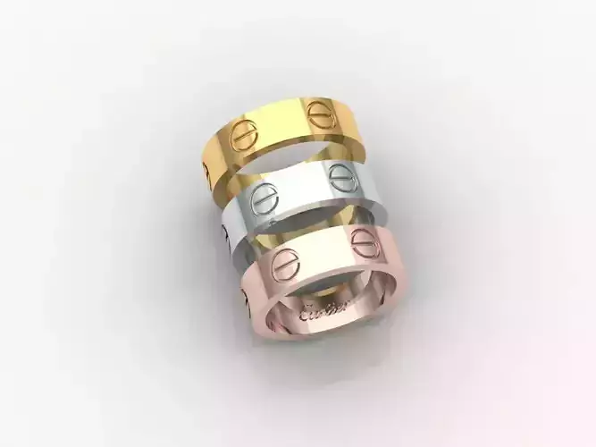 Love Rings All Size 3D print model