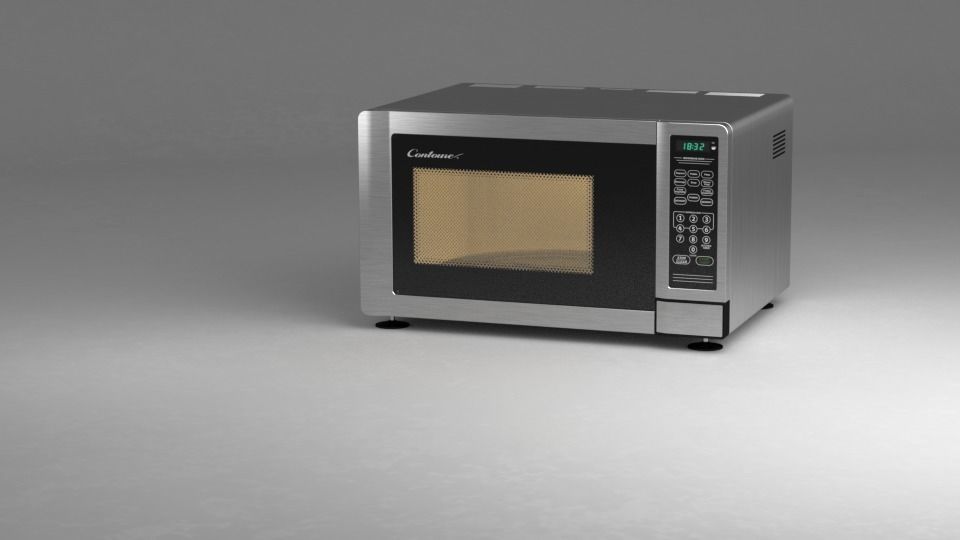 Microwave oven 3D model_1