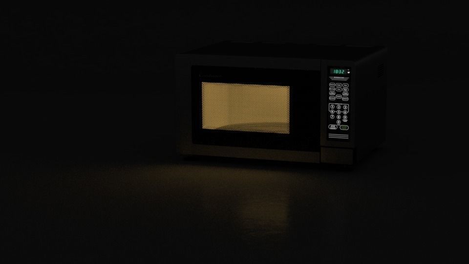 Microwave oven 3D model_4