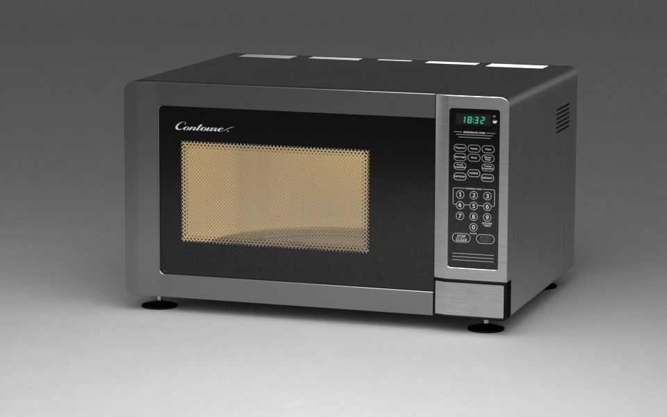 Microwave oven 3D model_0