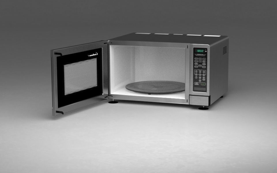 Microwave oven 3D model_2