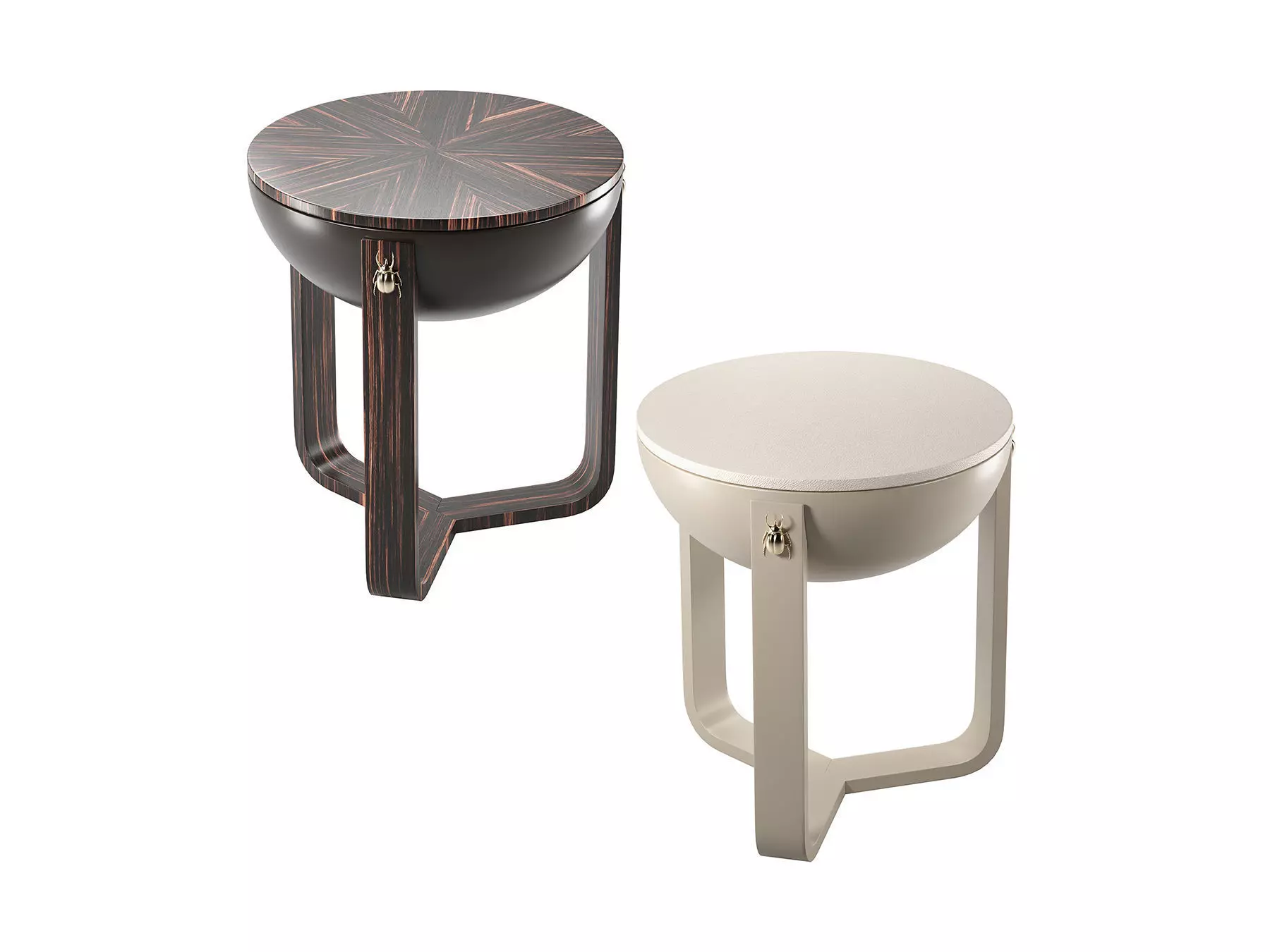 Ethnic Drum Concept Side Table 3D model_0