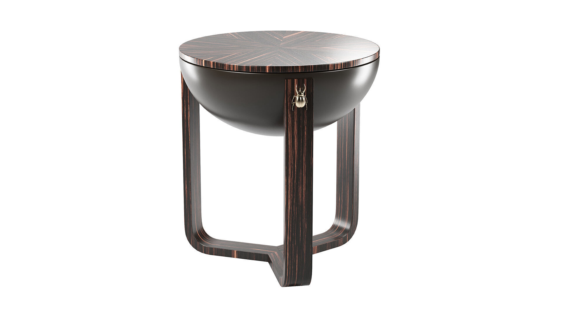 Ethnic Drum Concept Side Table 3D model_1