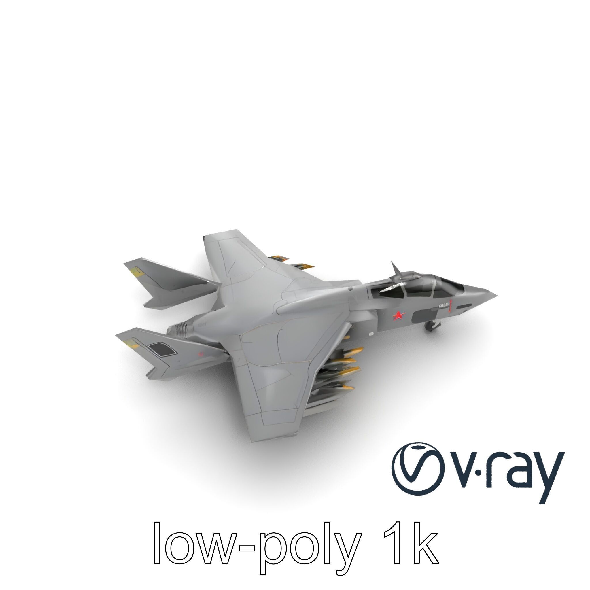 IronFang Bomber Titanium Hull Twin Stabilizers model pack Low-poly 3D model_28