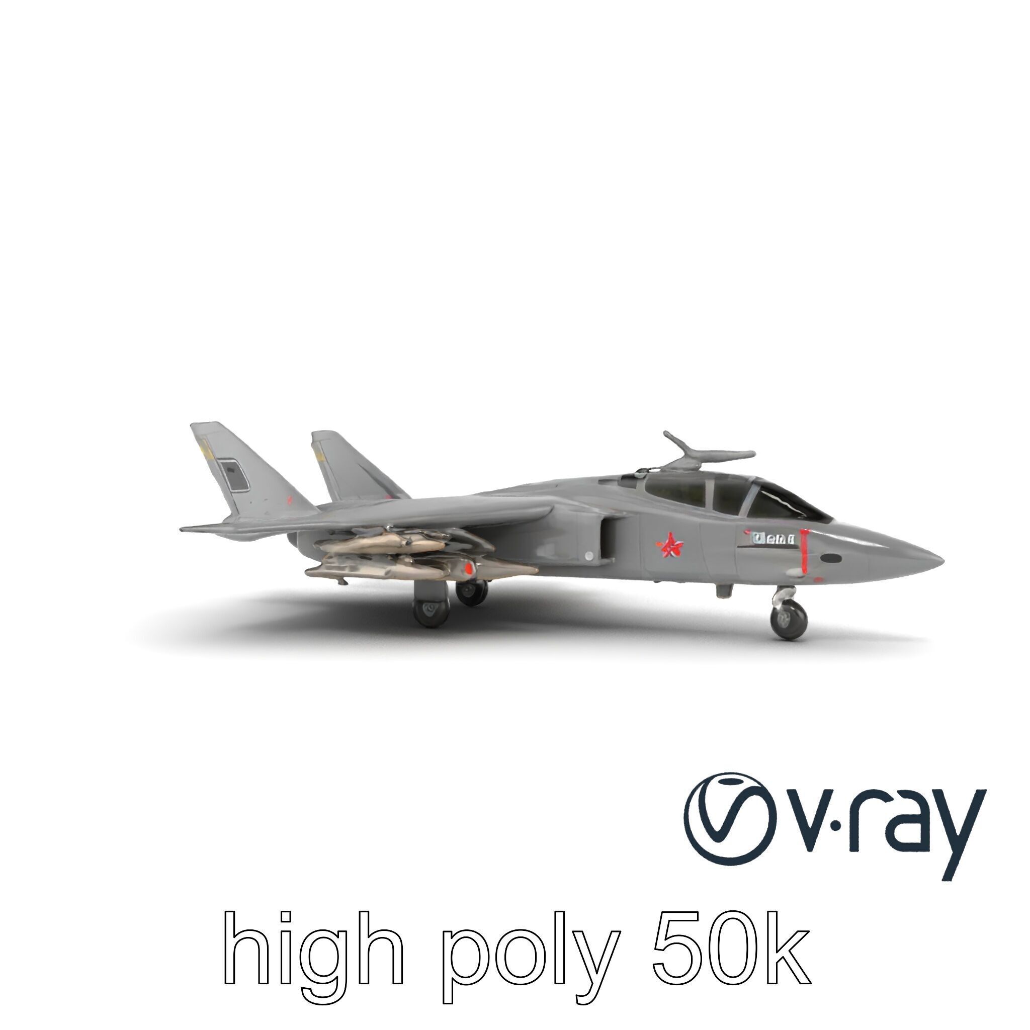 IronFang Bomber Titanium Hull Twin Stabilizers model pack Low-poly 3D model_22