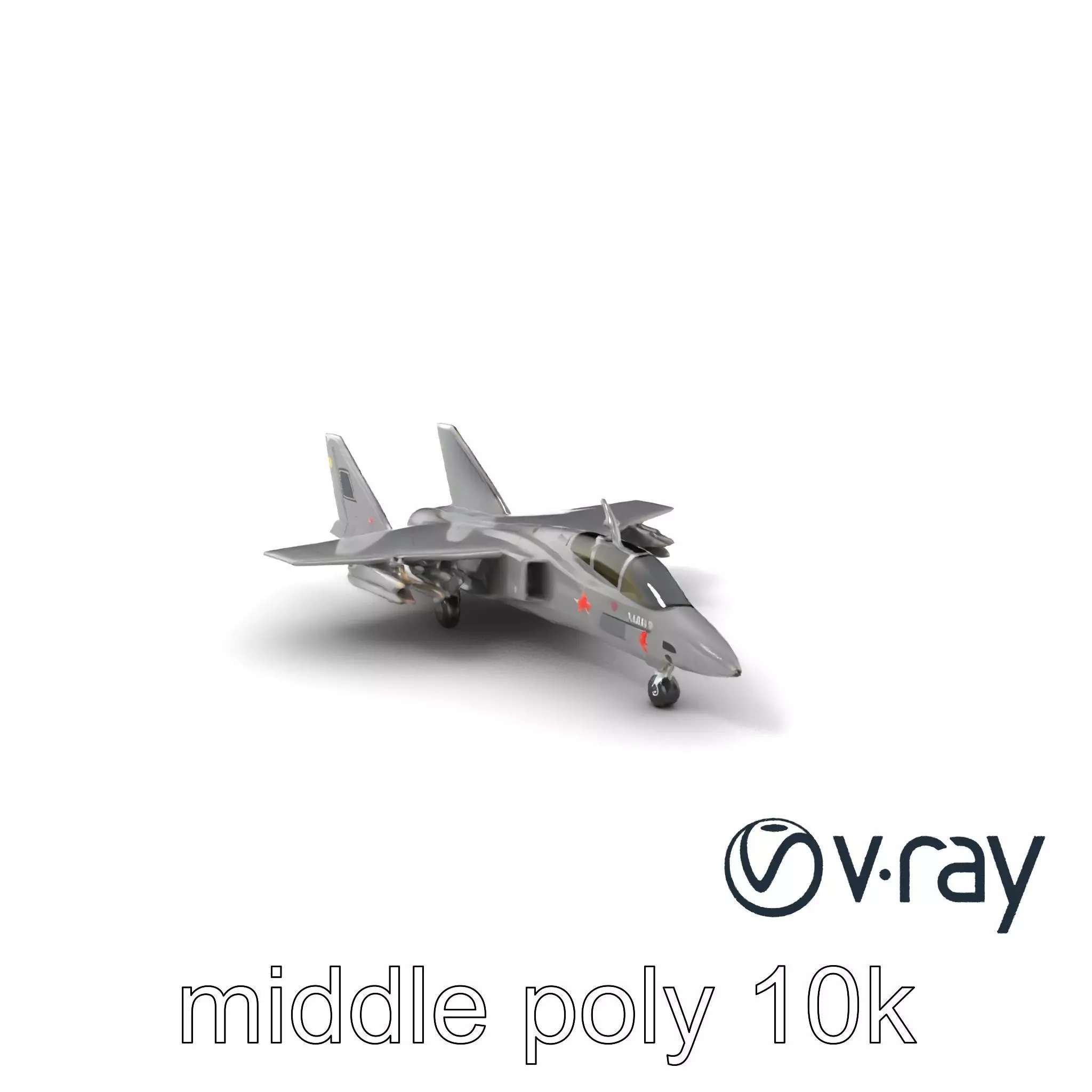IronFang Bomber Titanium Hull Twin Stabilizers model pack Low-poly 3D model_0