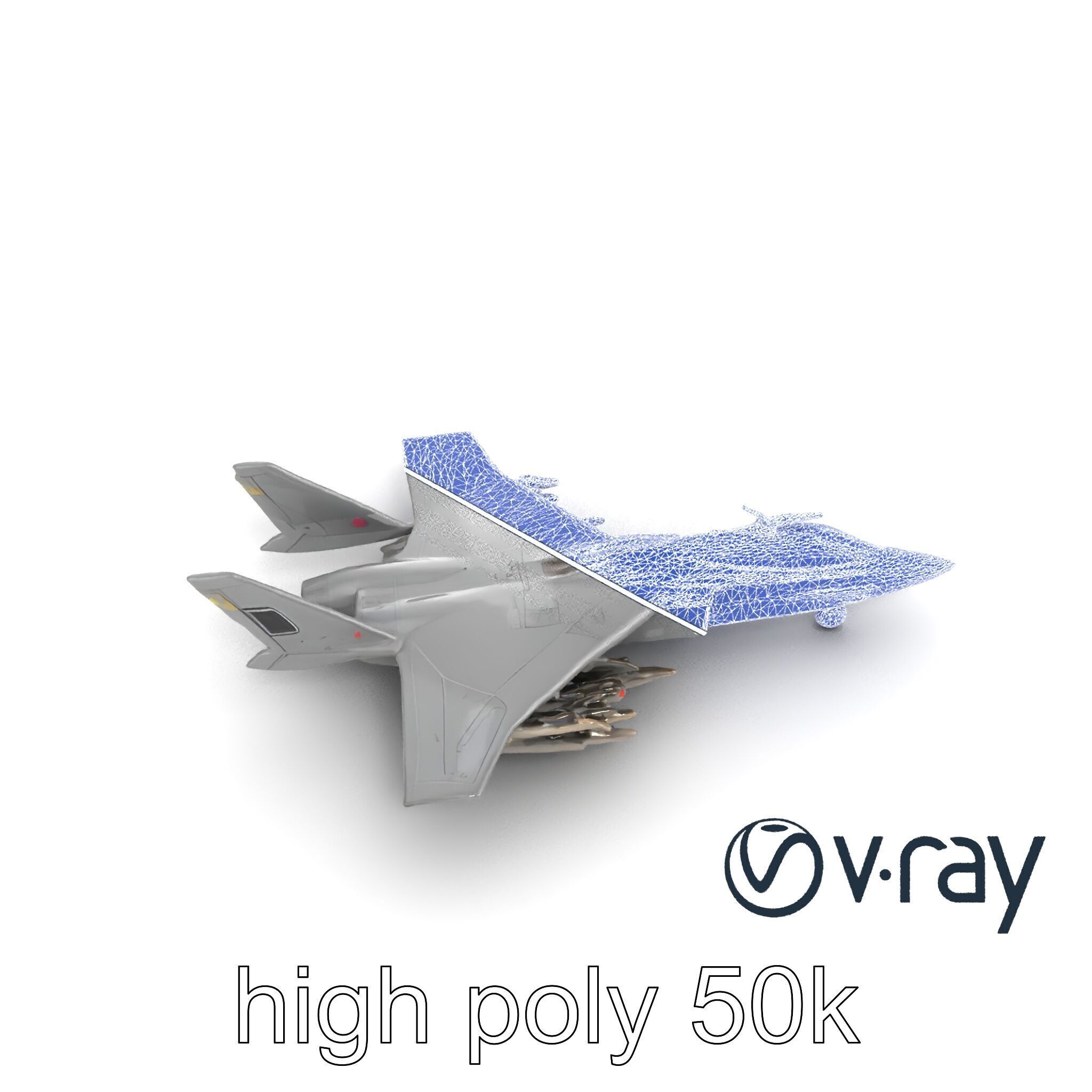 IronFang Bomber Titanium Hull Twin Stabilizers model pack Low-poly 3D model_20