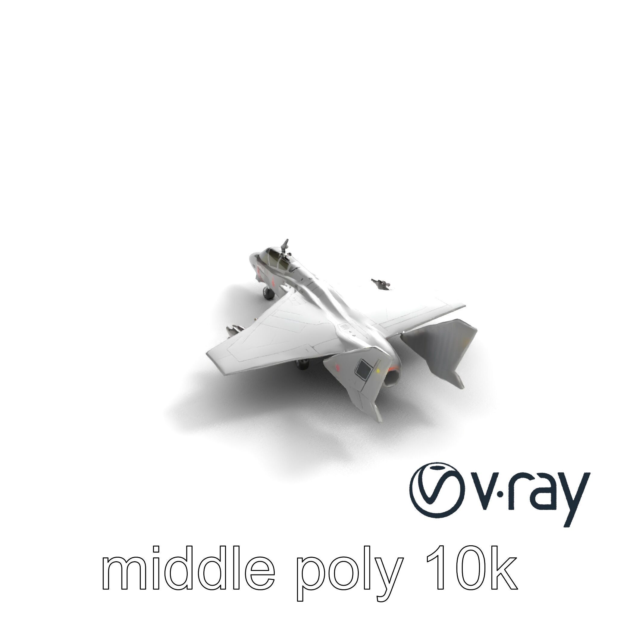 IronFang Bomber Titanium Hull Twin Stabilizers model pack Low-poly 3D model_8