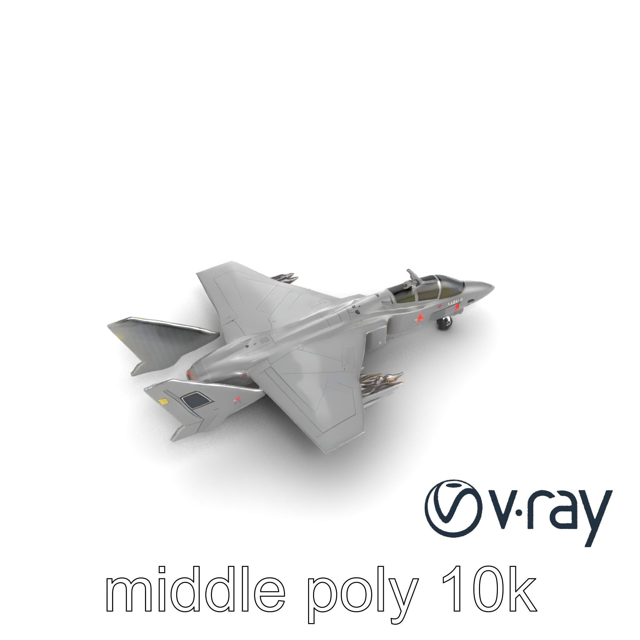IronFang Bomber Titanium Hull Twin Stabilizers model pack Low-poly 3D model_21