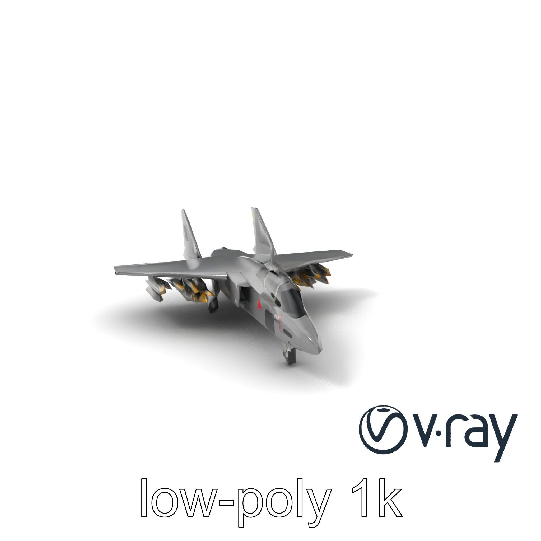 IronFang Bomber Titanium Hull Twin Stabilizers model pack Low-poly 3D model_3