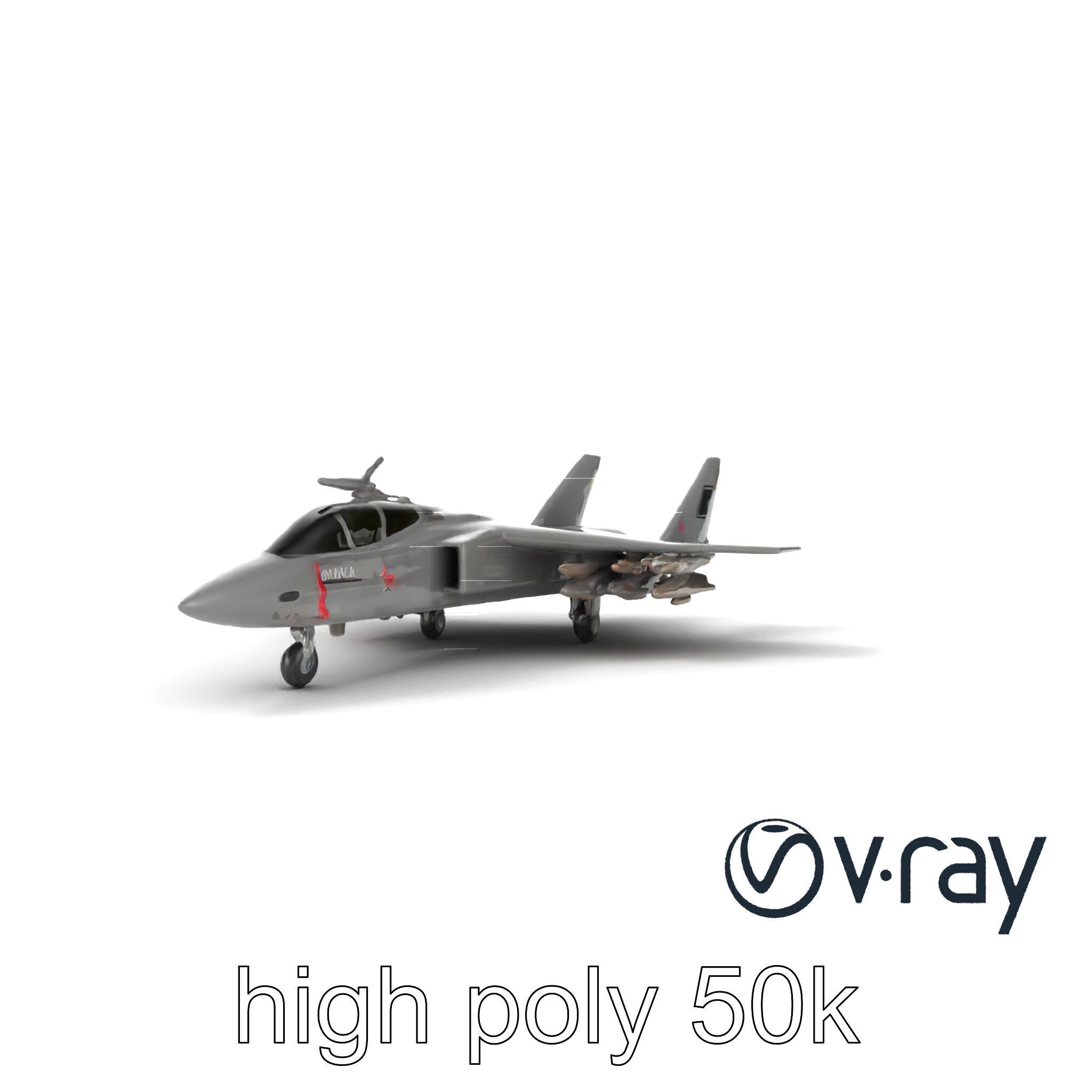 IronFang Bomber Titanium Hull Twin Stabilizers model pack Low-poly 3D model_15