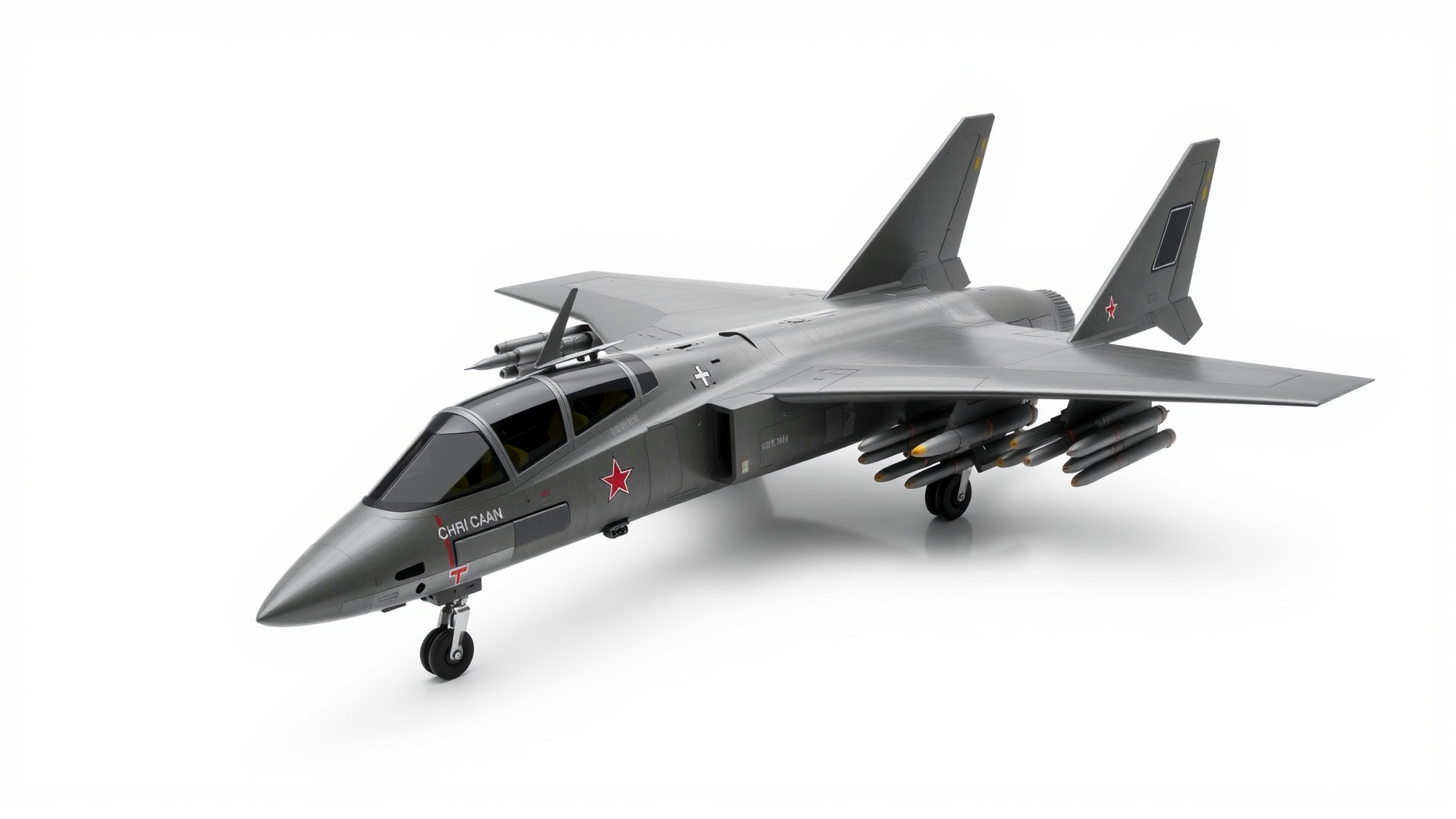 IronFang Bomber Titanium Hull Twin Stabilizers model pack Low-poly 3D model_4