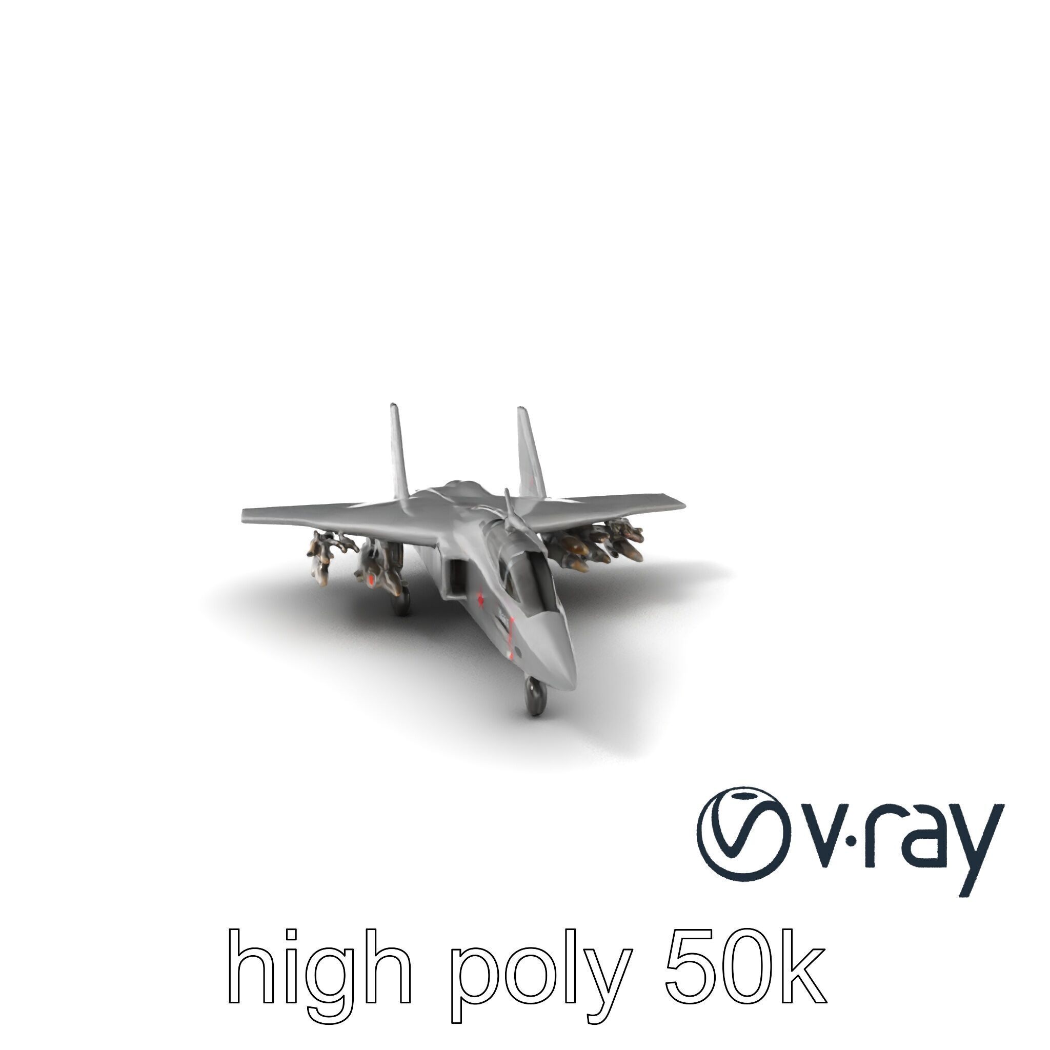 IronFang Bomber Titanium Hull Twin Stabilizers model pack Low-poly 3D model_7