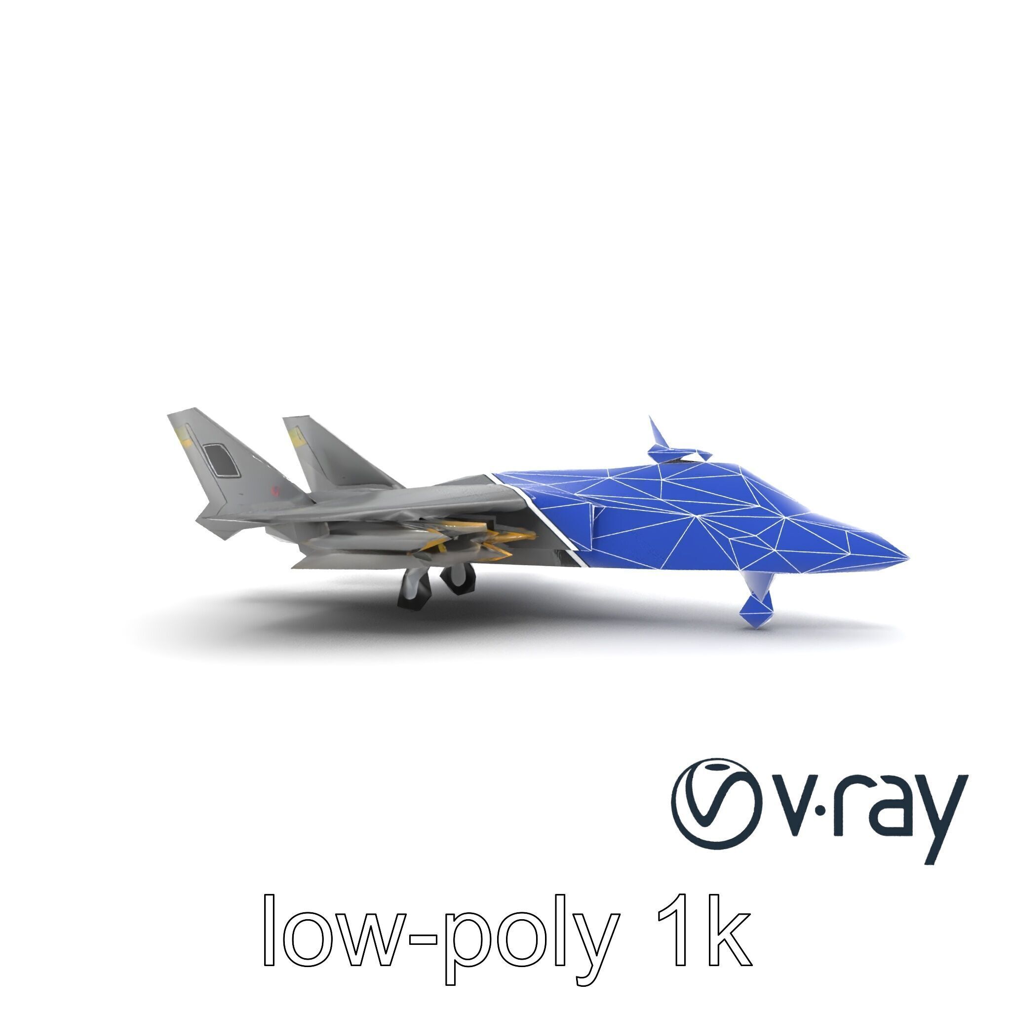 IronFang Bomber Titanium Hull Twin Stabilizers model pack Low-poly 3D model_14
