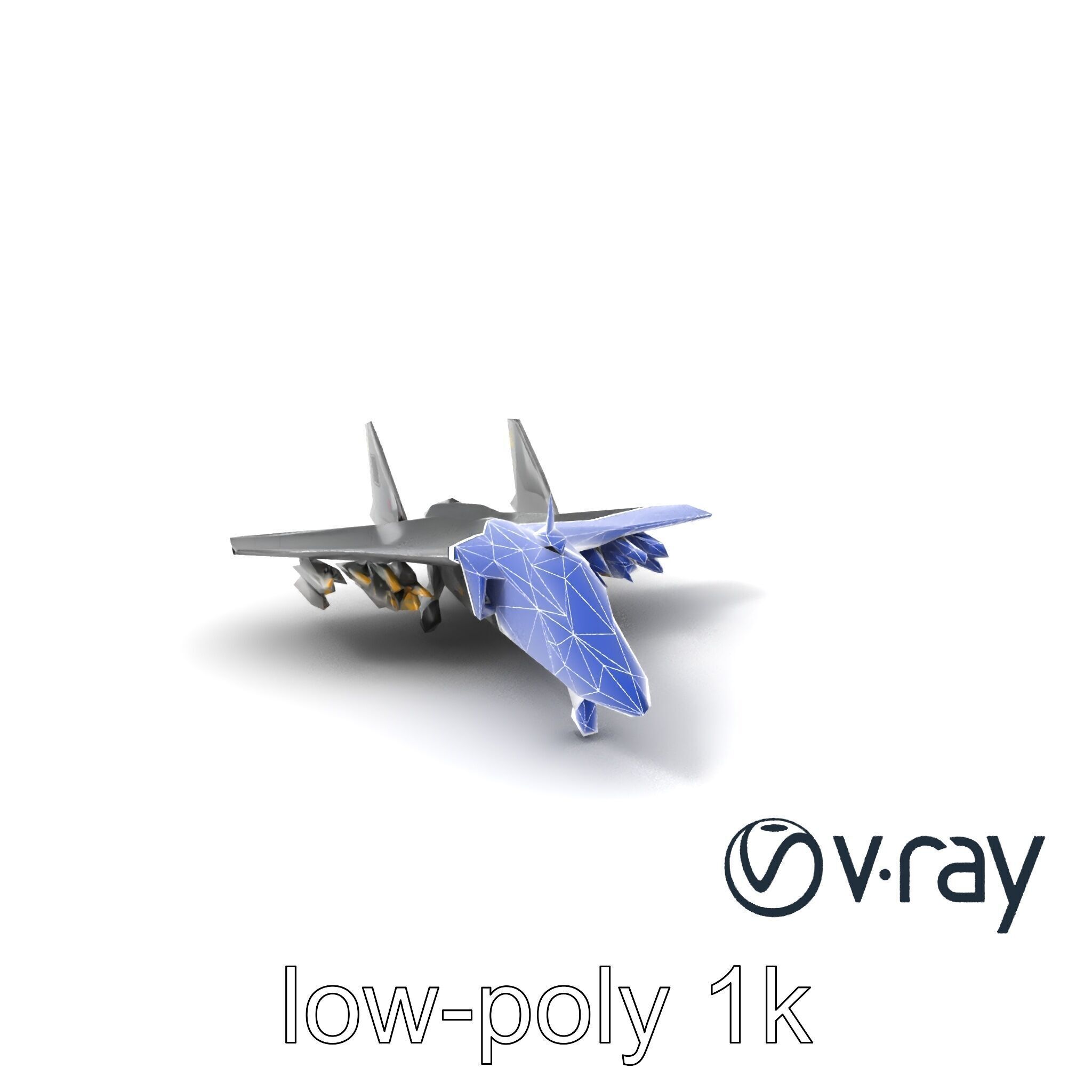 IronFang Bomber Titanium Hull Twin Stabilizers model pack Low-poly 3D model_6