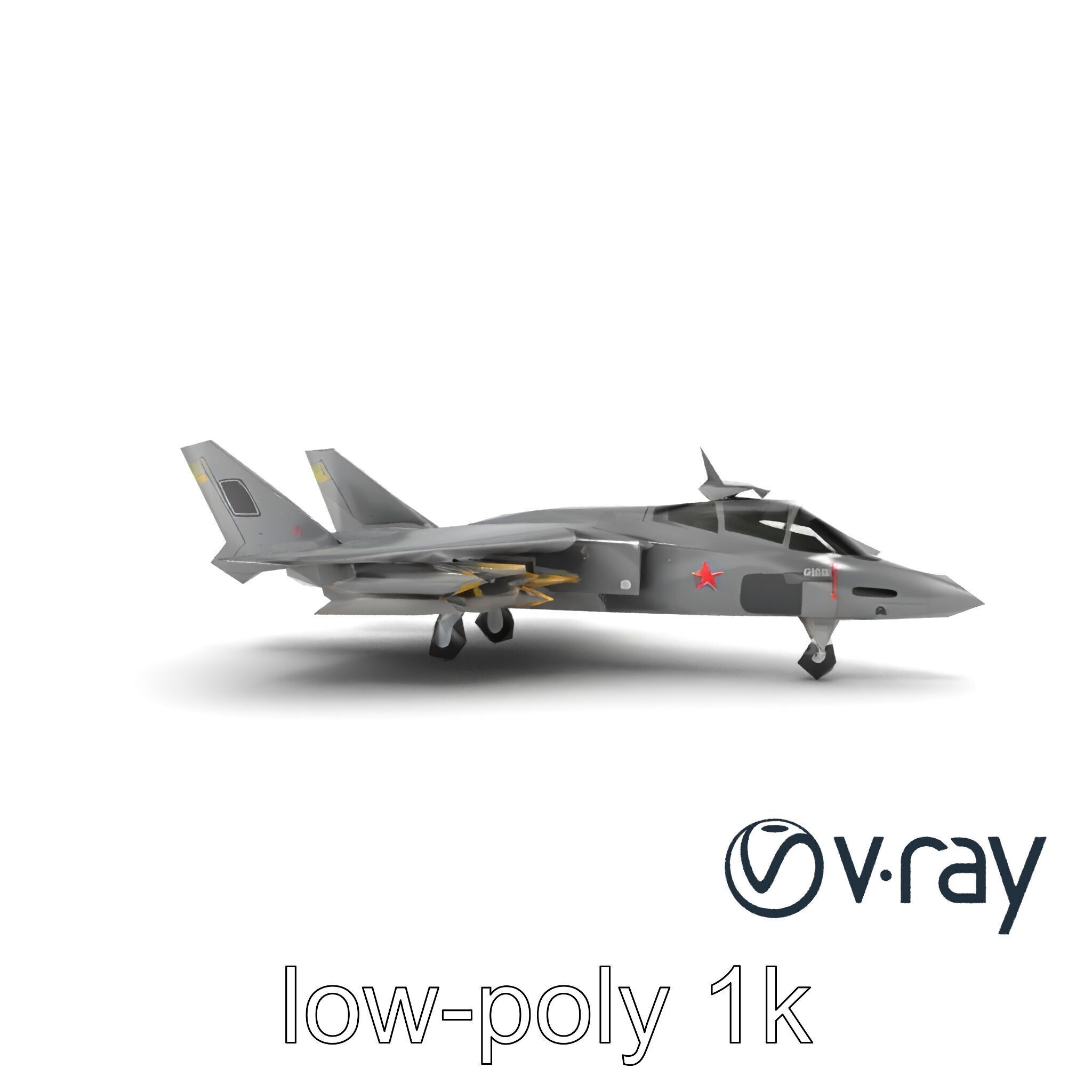 IronFang Bomber Titanium Hull Twin Stabilizers model pack Low-poly 3D model_17