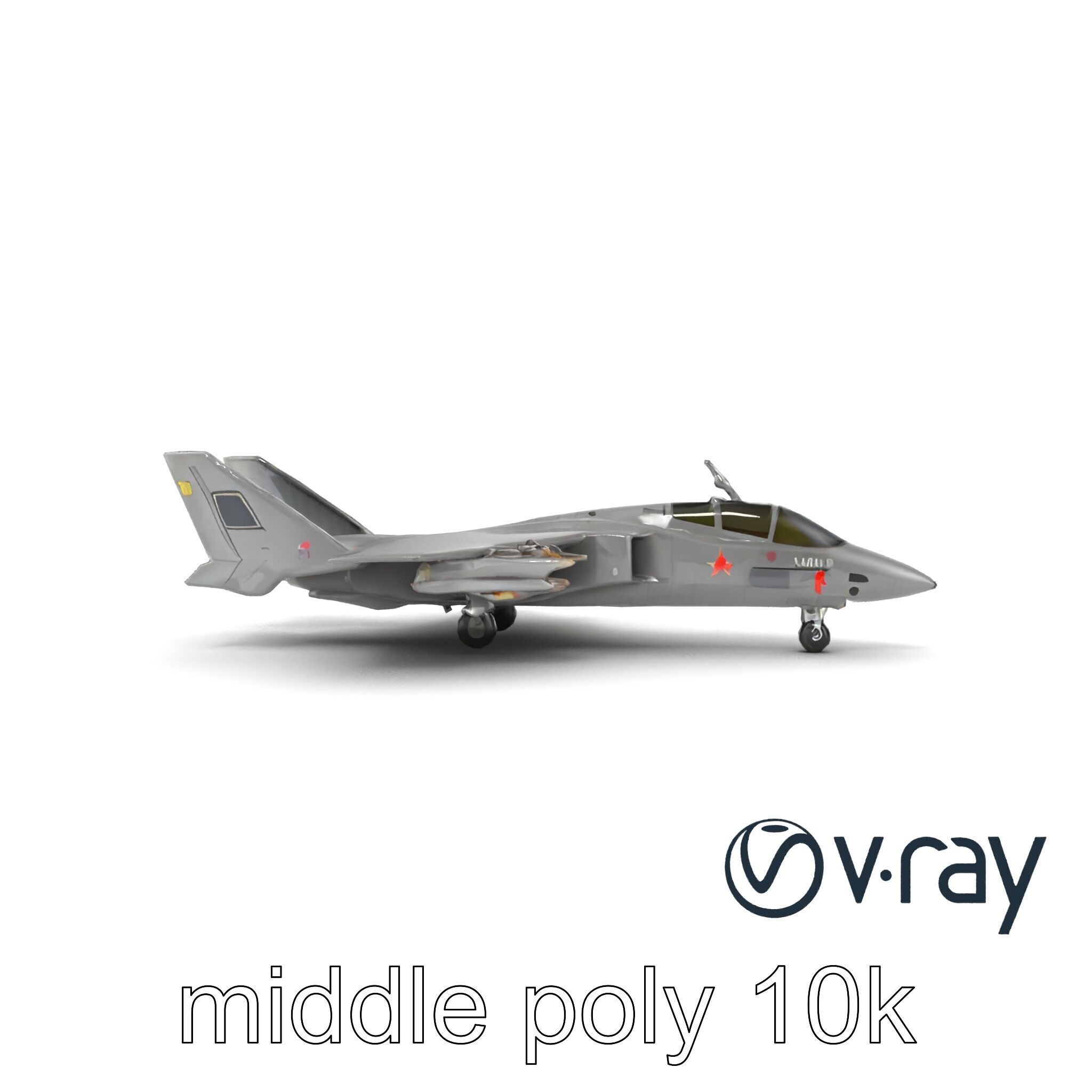 IronFang Bomber Titanium Hull Twin Stabilizers model pack Low-poly 3D model_29