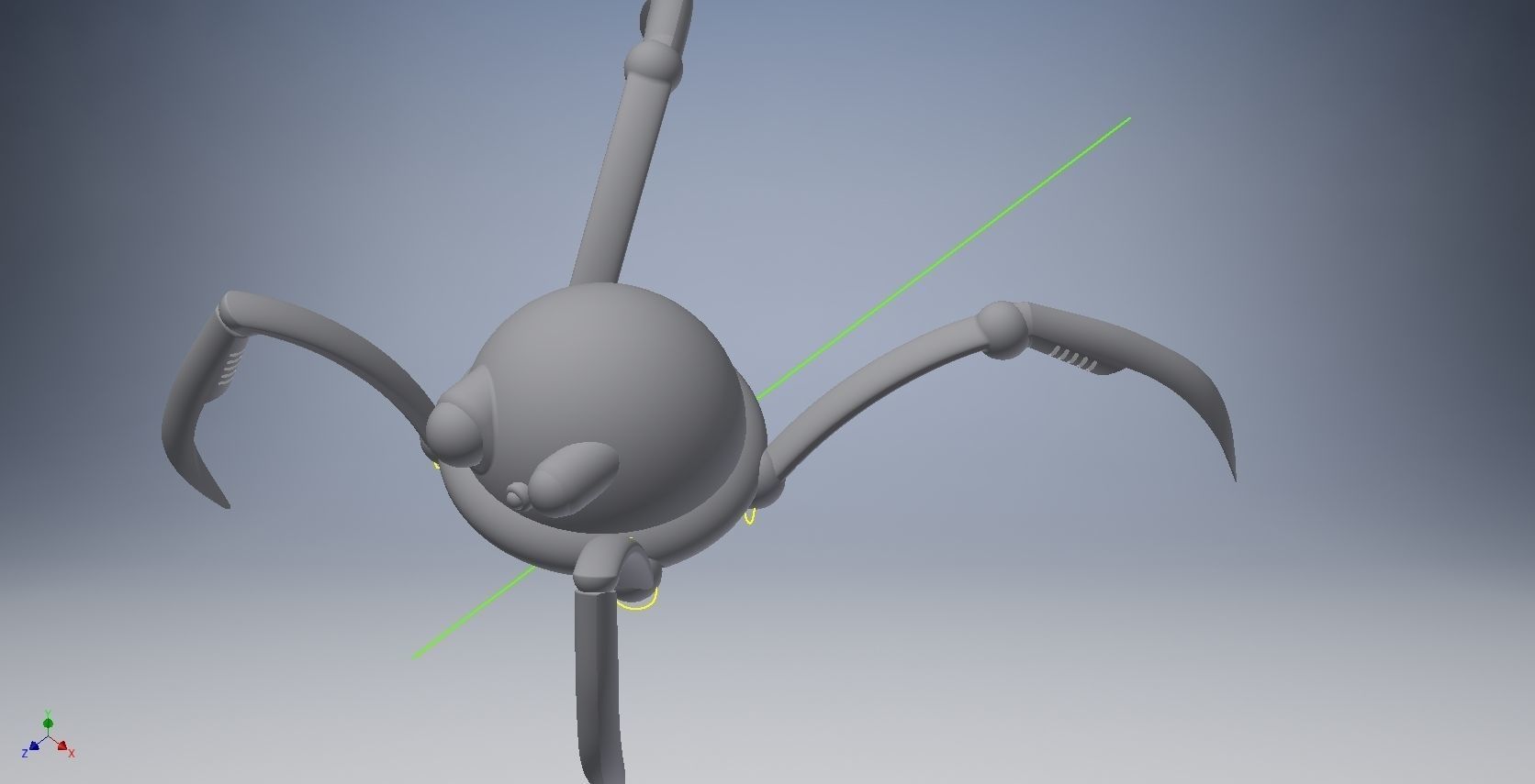 sci-fi robot spider Low-poly 3D model_2