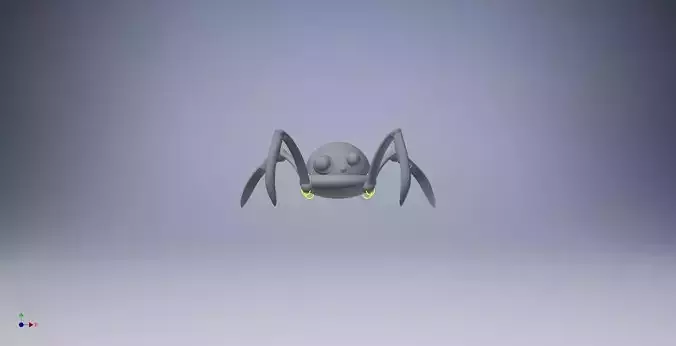 sci-fi robot spider Low-poly 3D model