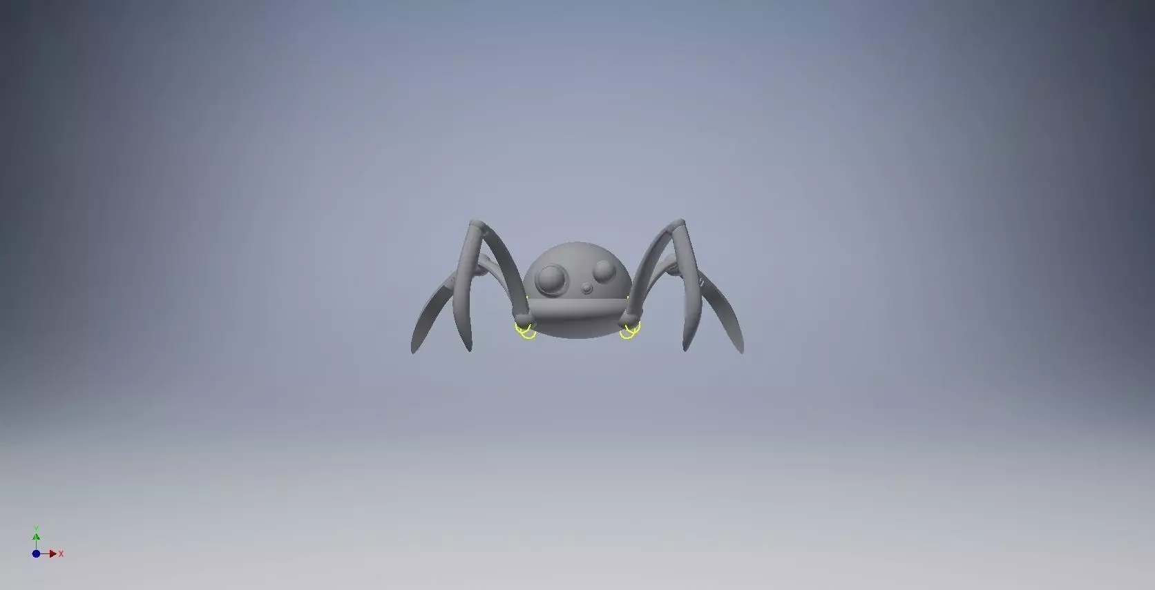sci-fi robot spider Low-poly 3D model_0