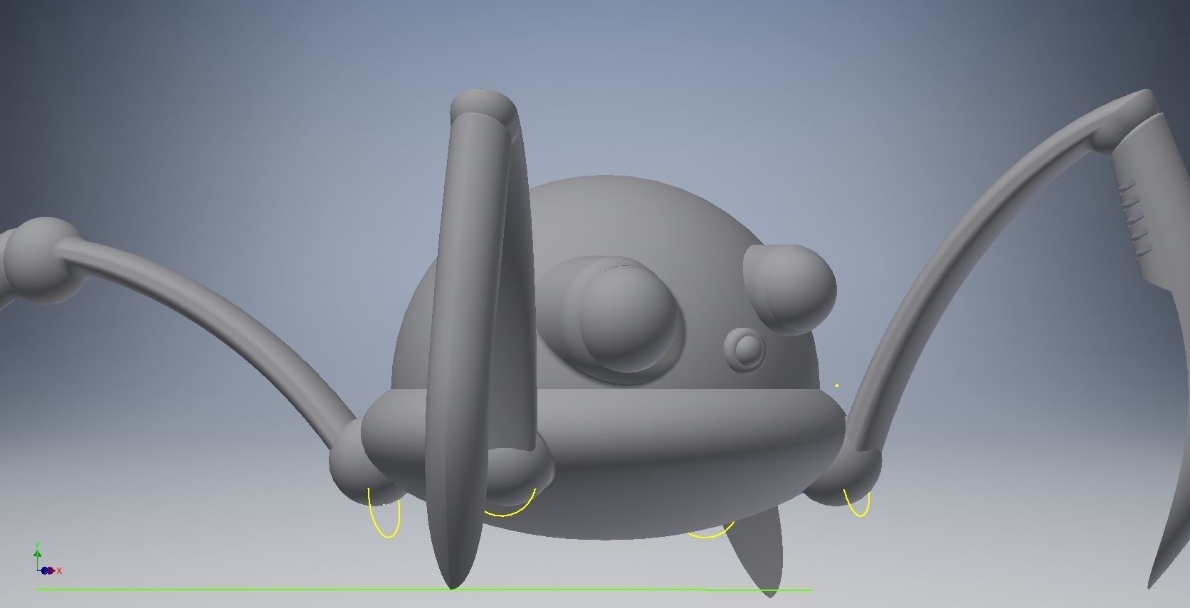 sci-fi robot spider Low-poly 3D model_1