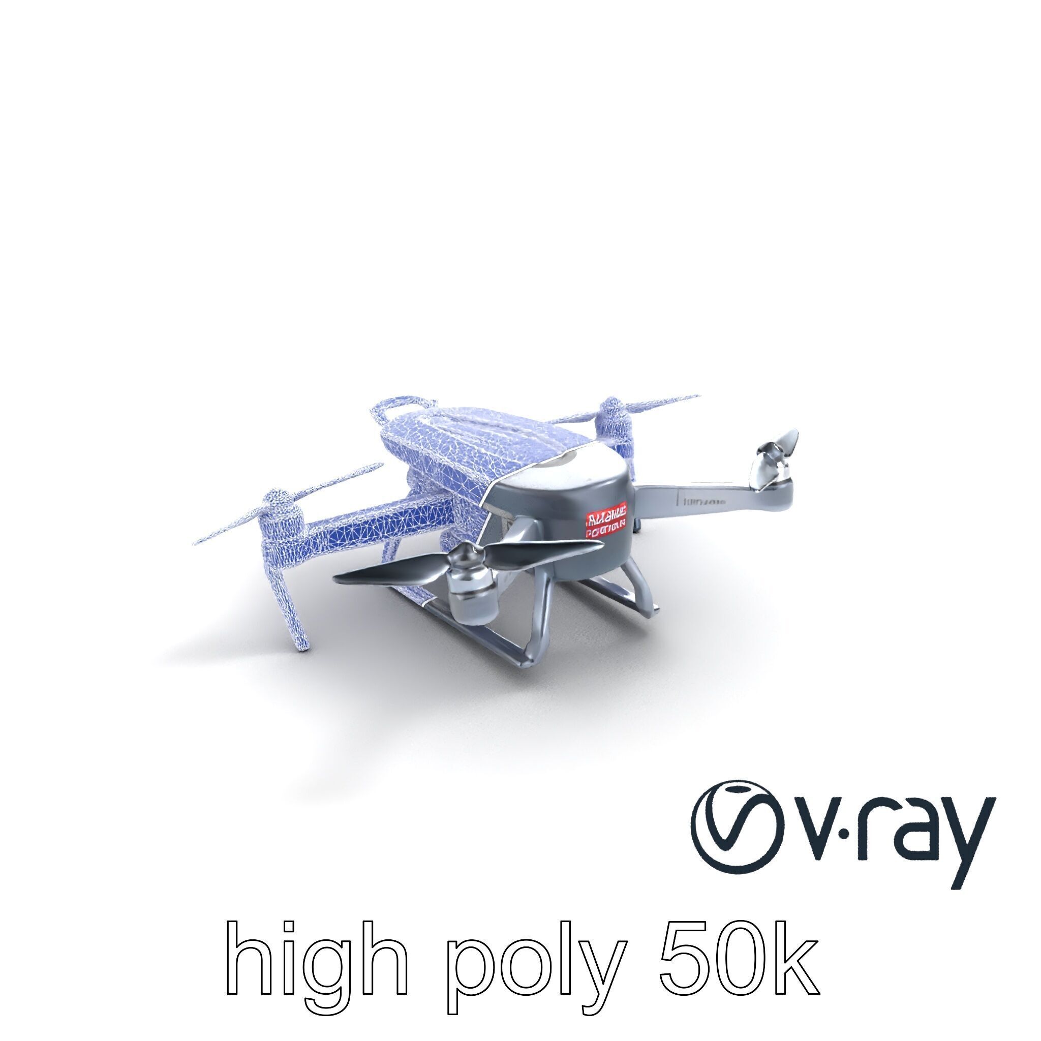 PhantomStrike Drone AI Technology model pack Low-poly 3D model_23