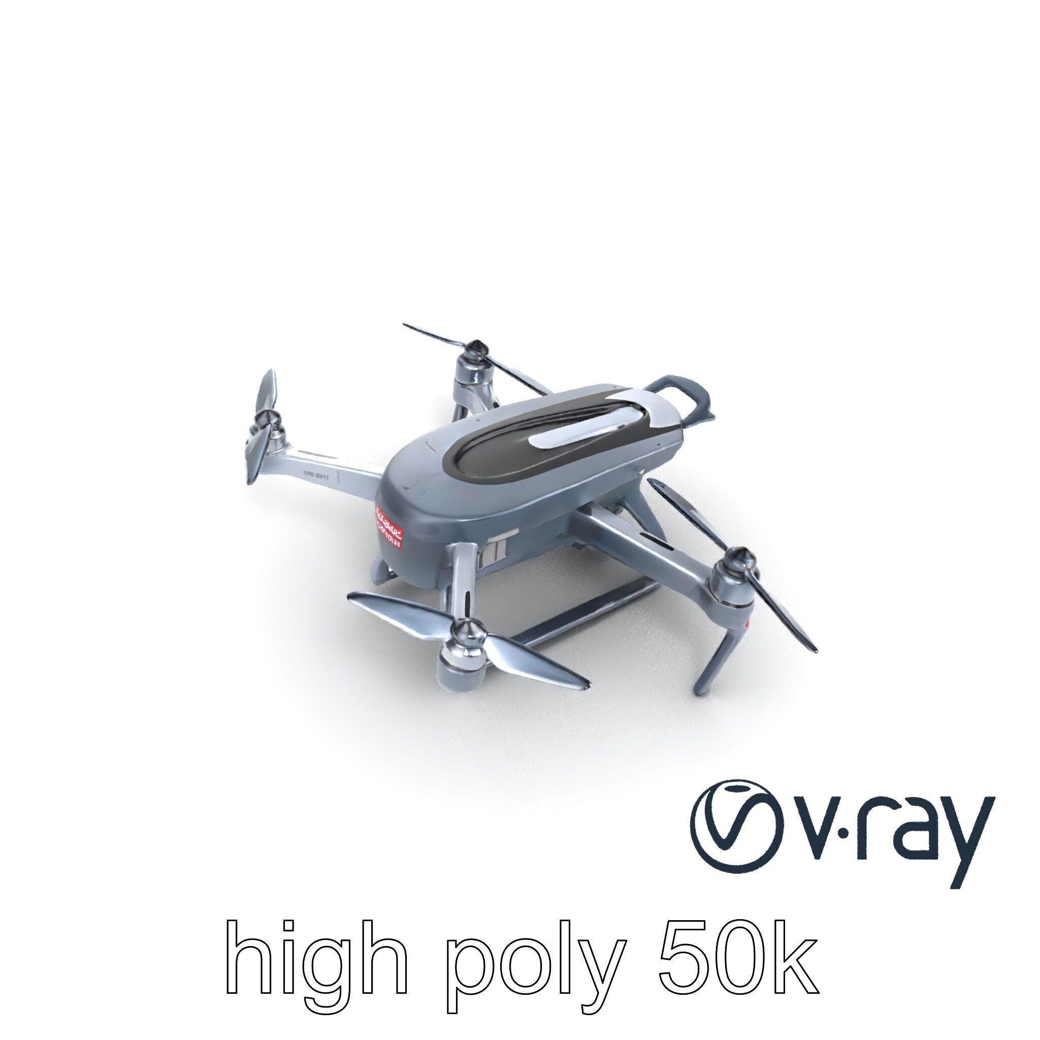 PhantomStrike Drone AI Technology model pack Low-poly 3D model_12
