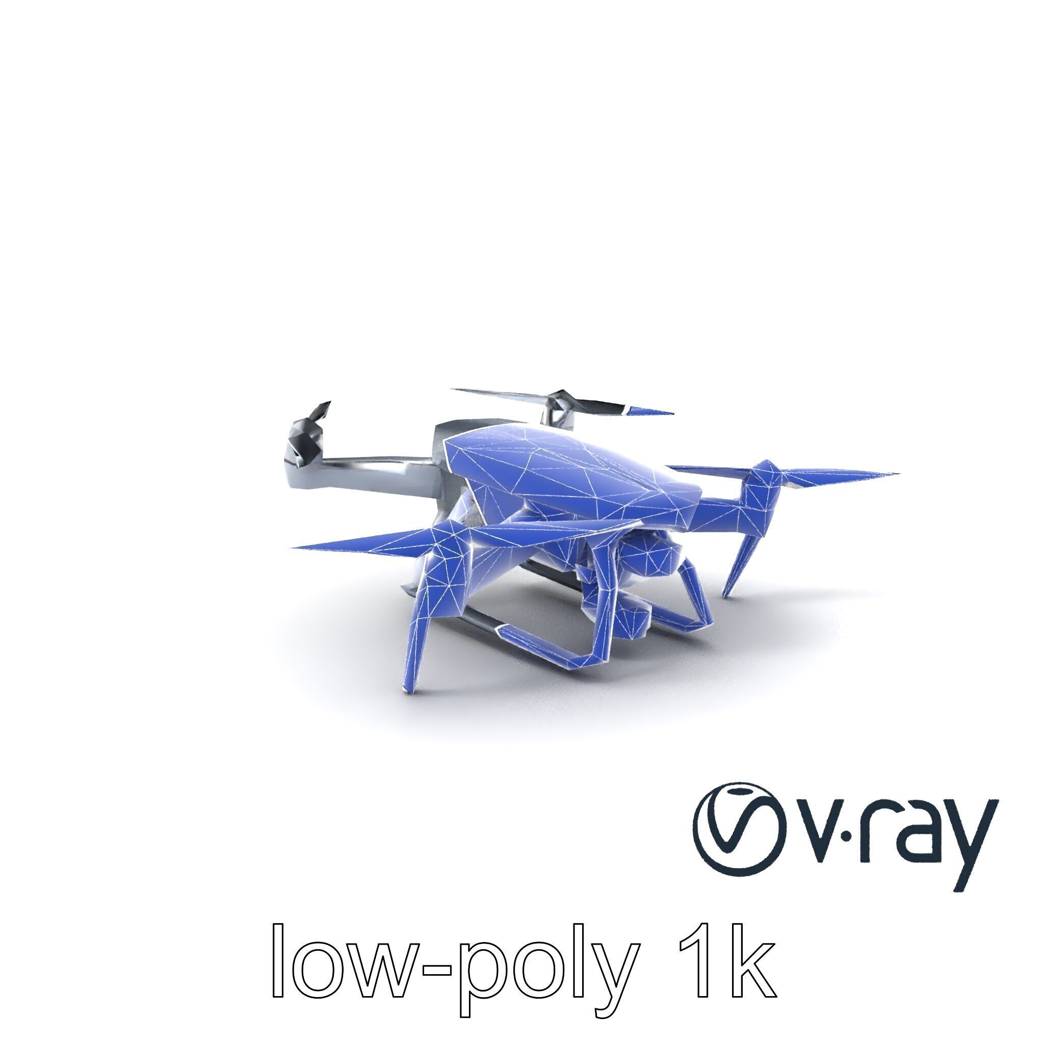 PhantomStrike Drone AI Technology model pack Low-poly 3D model_6