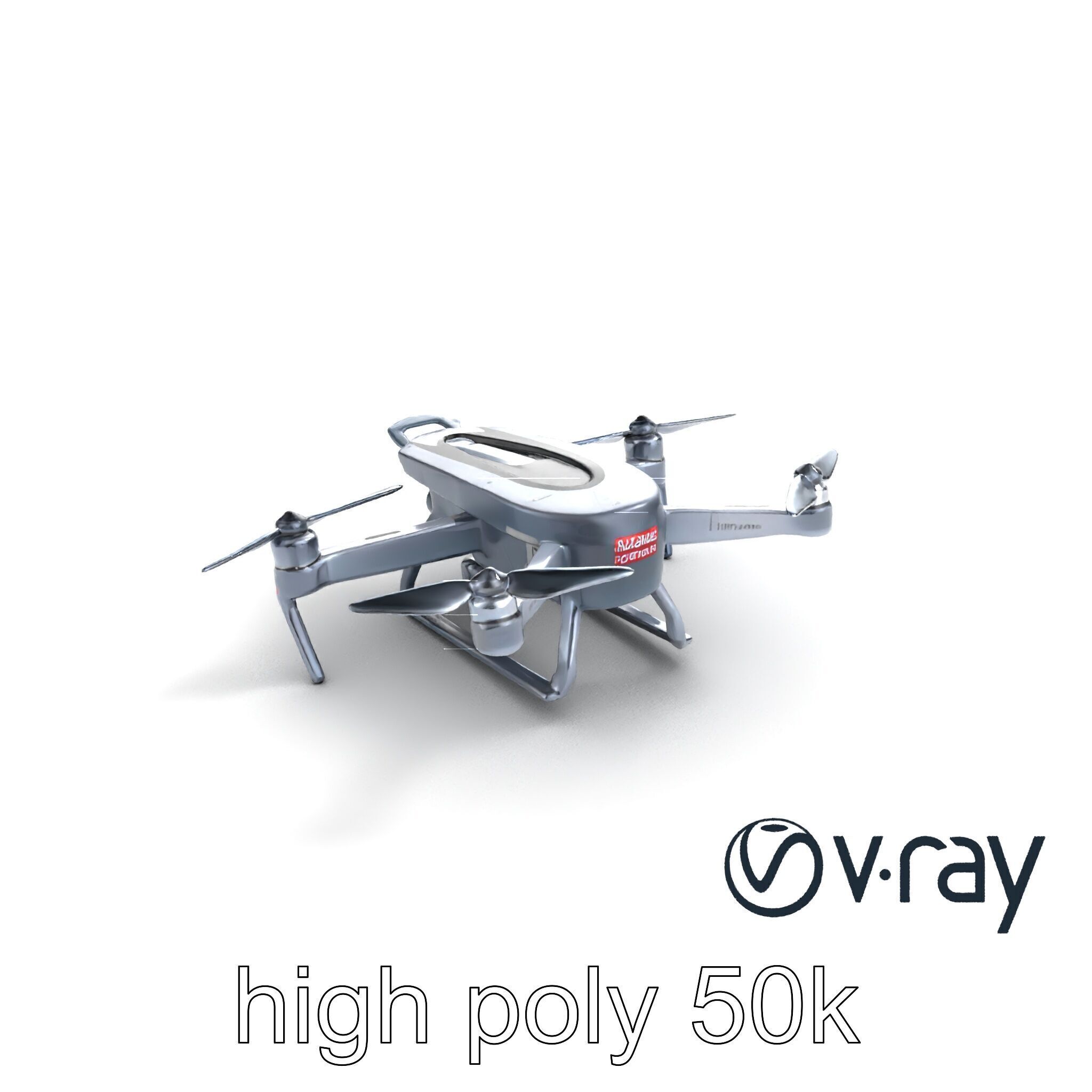 PhantomStrike Drone AI Technology model pack Low-poly 3D model_10