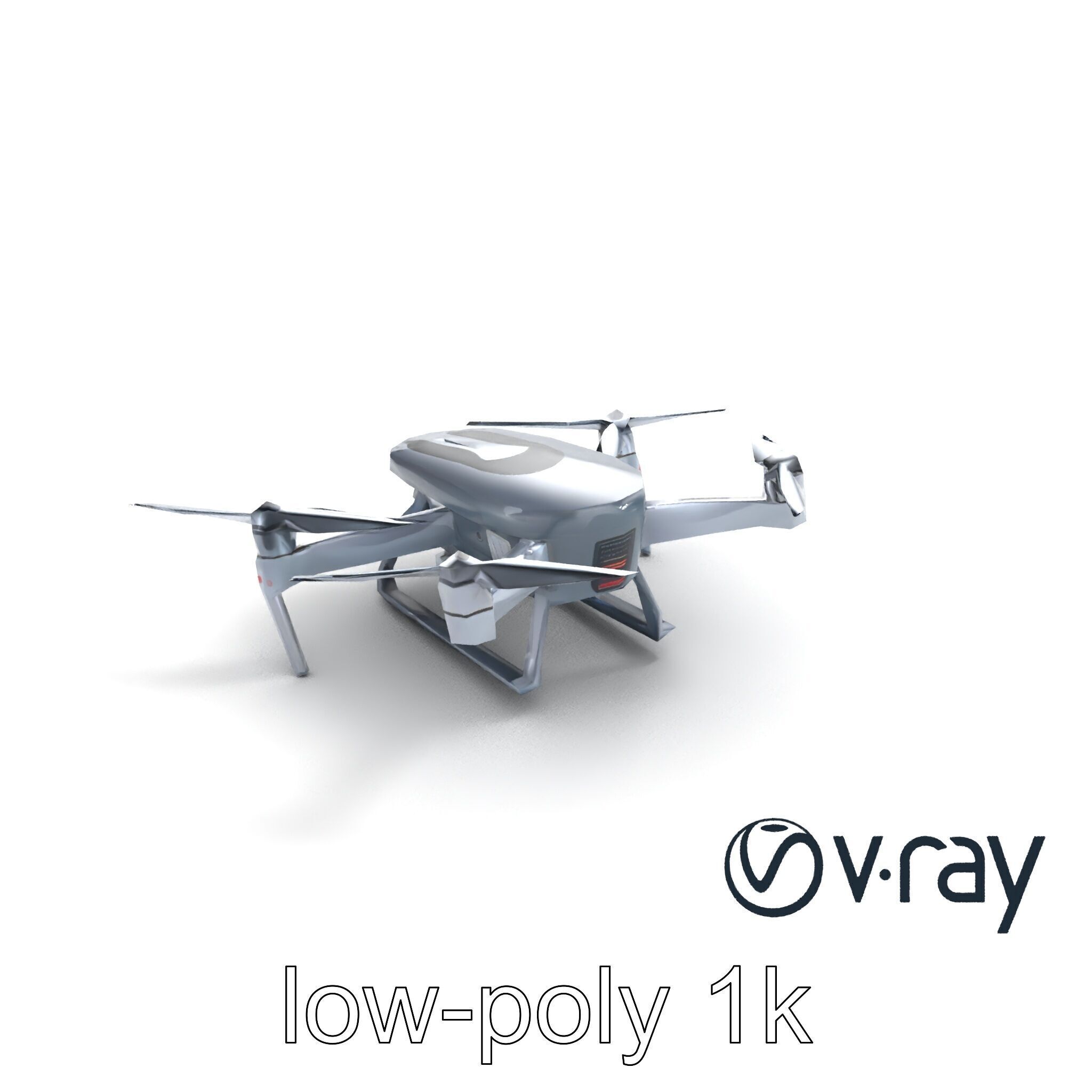 PhantomStrike Drone AI Technology model pack Low-poly 3D model_9