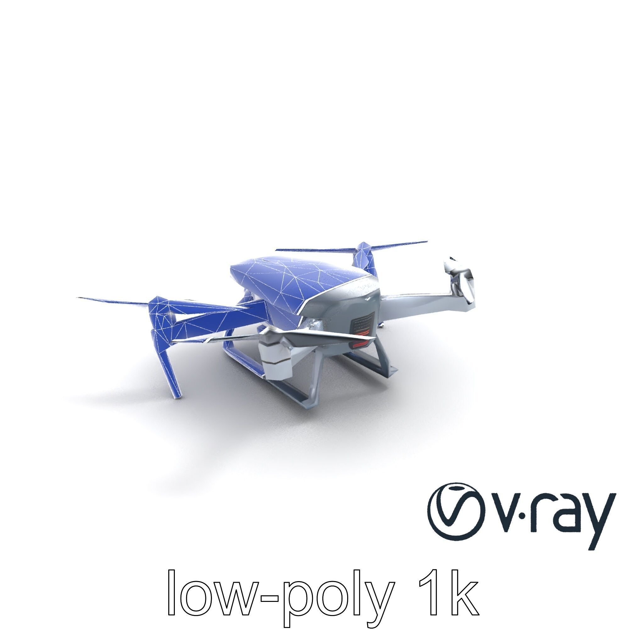 PhantomStrike Drone AI Technology model pack Low-poly 3D model_11
