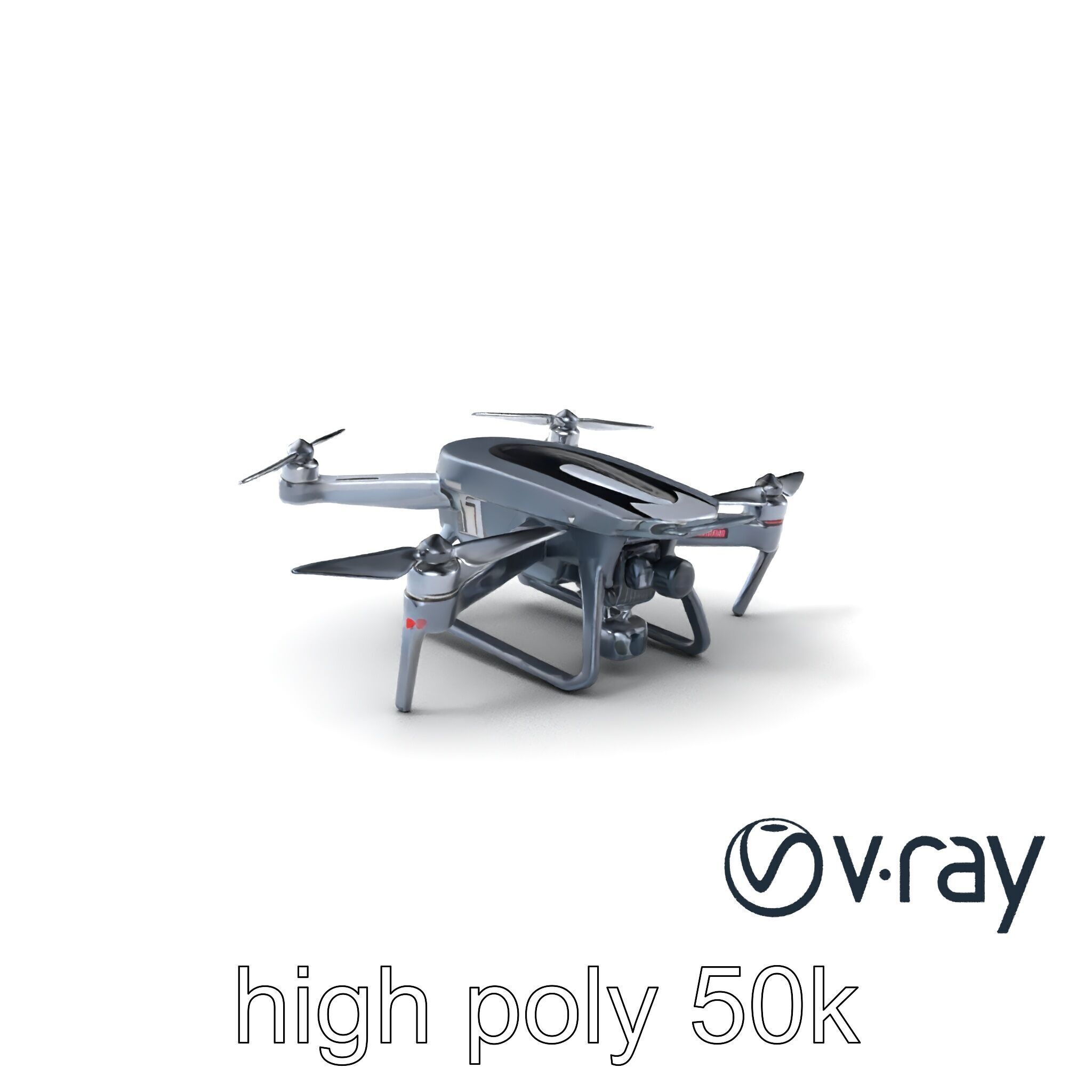 PhantomStrike Drone AI Technology model pack Low-poly 3D model_7