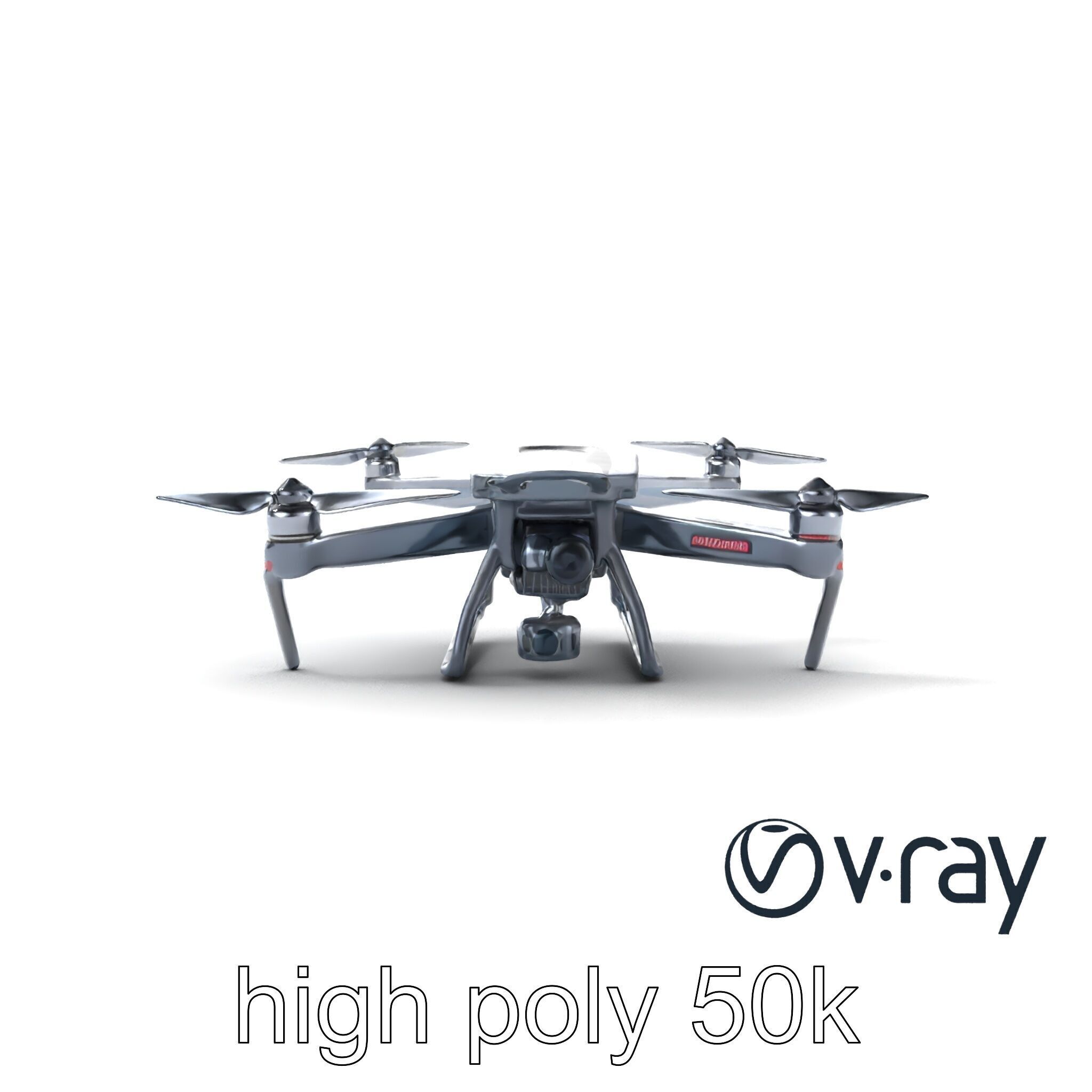 PhantomStrike Drone AI Technology model pack Low-poly 3D model_16