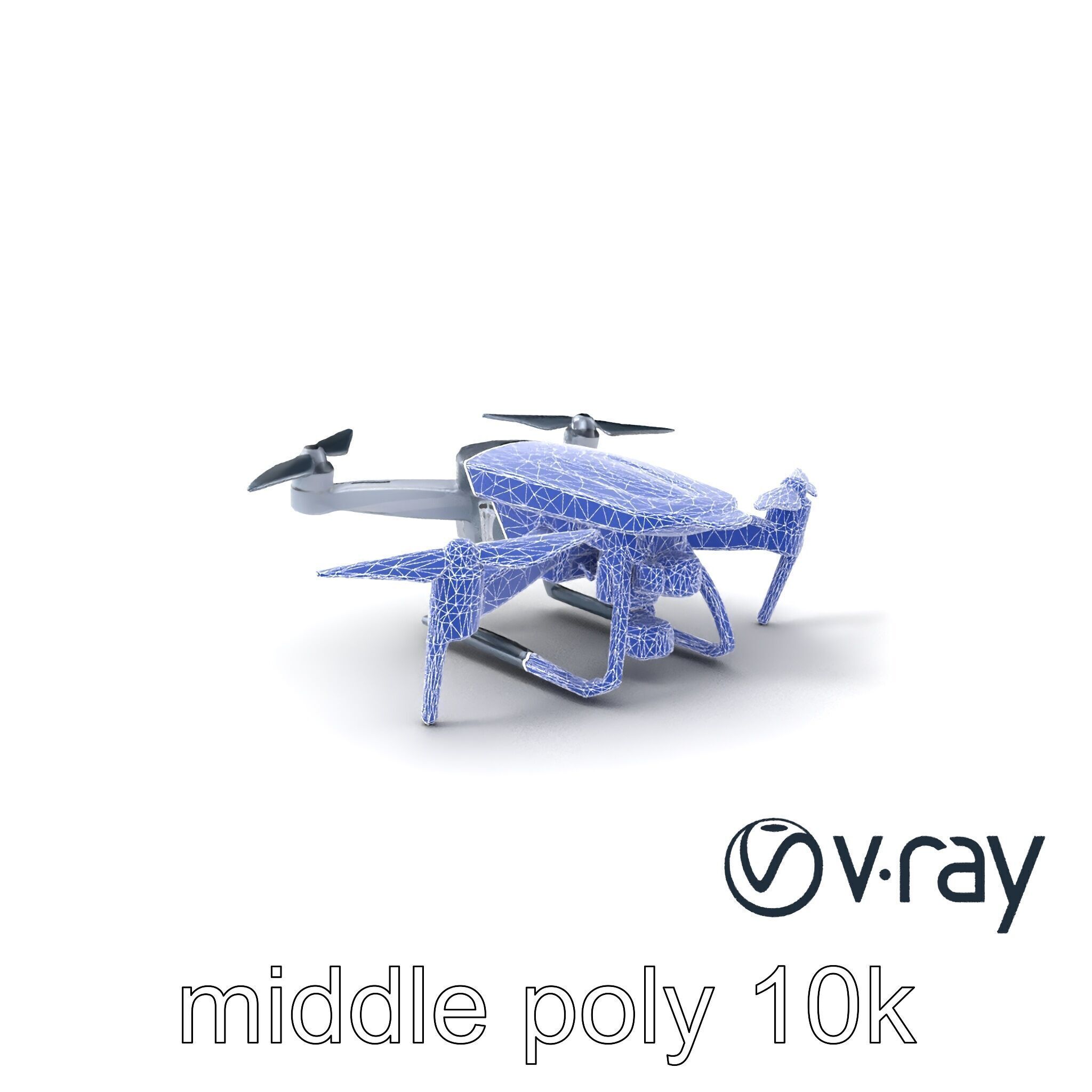 PhantomStrike Drone AI Technology model pack Low-poly 3D model_5