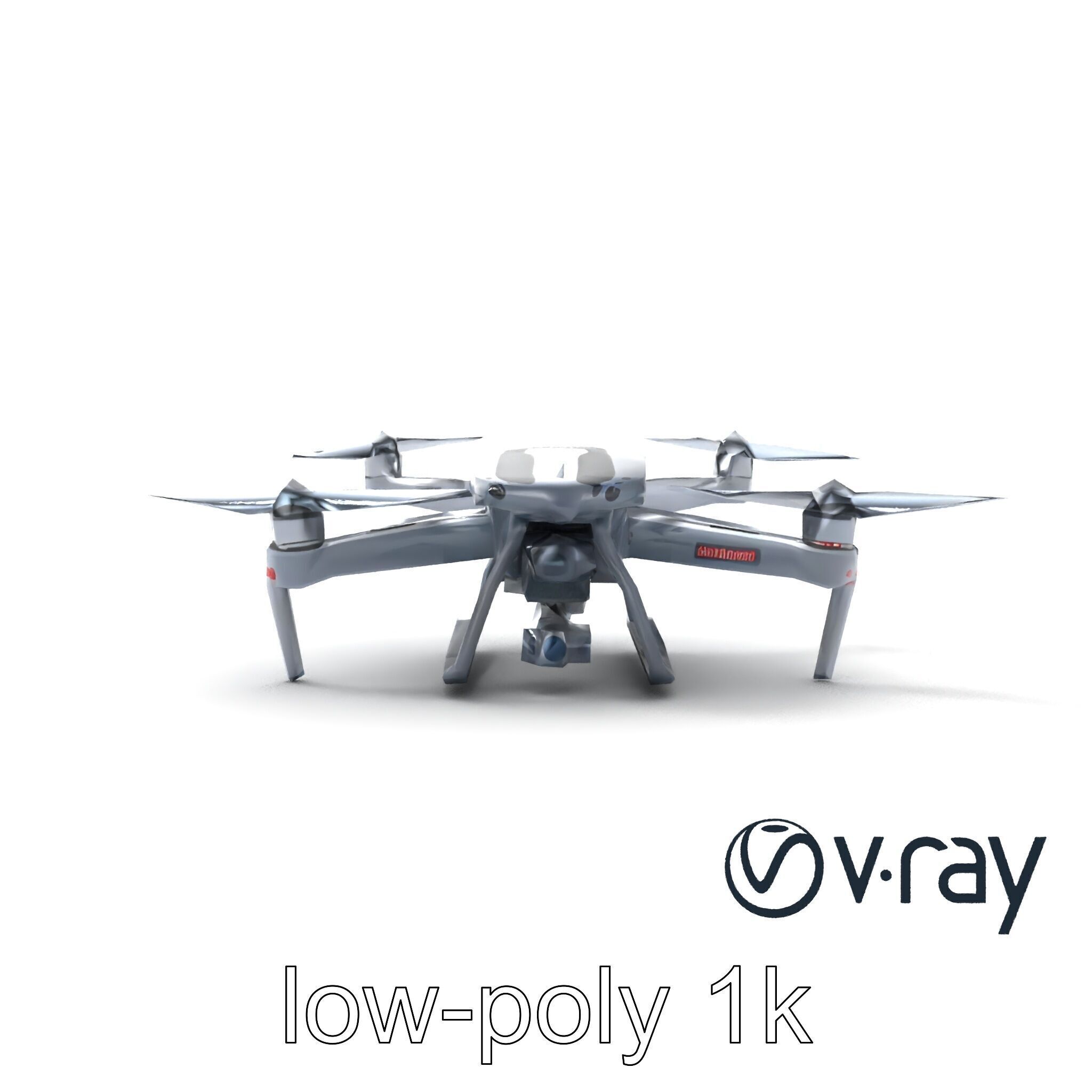 PhantomStrike Drone AI Technology model pack Low-poly 3D model_32