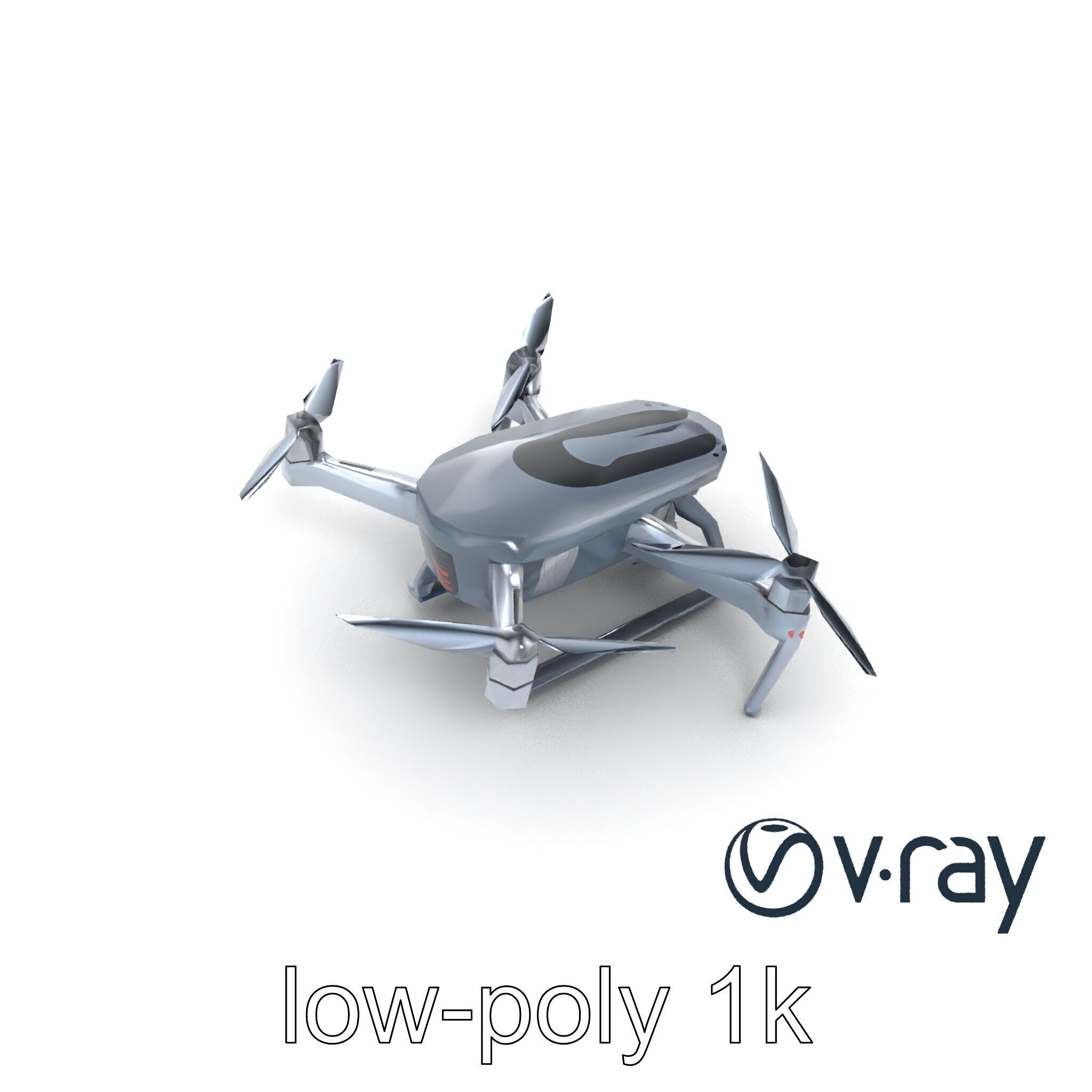 PhantomStrike Drone AI Technology model pack Low-poly 3D model_14