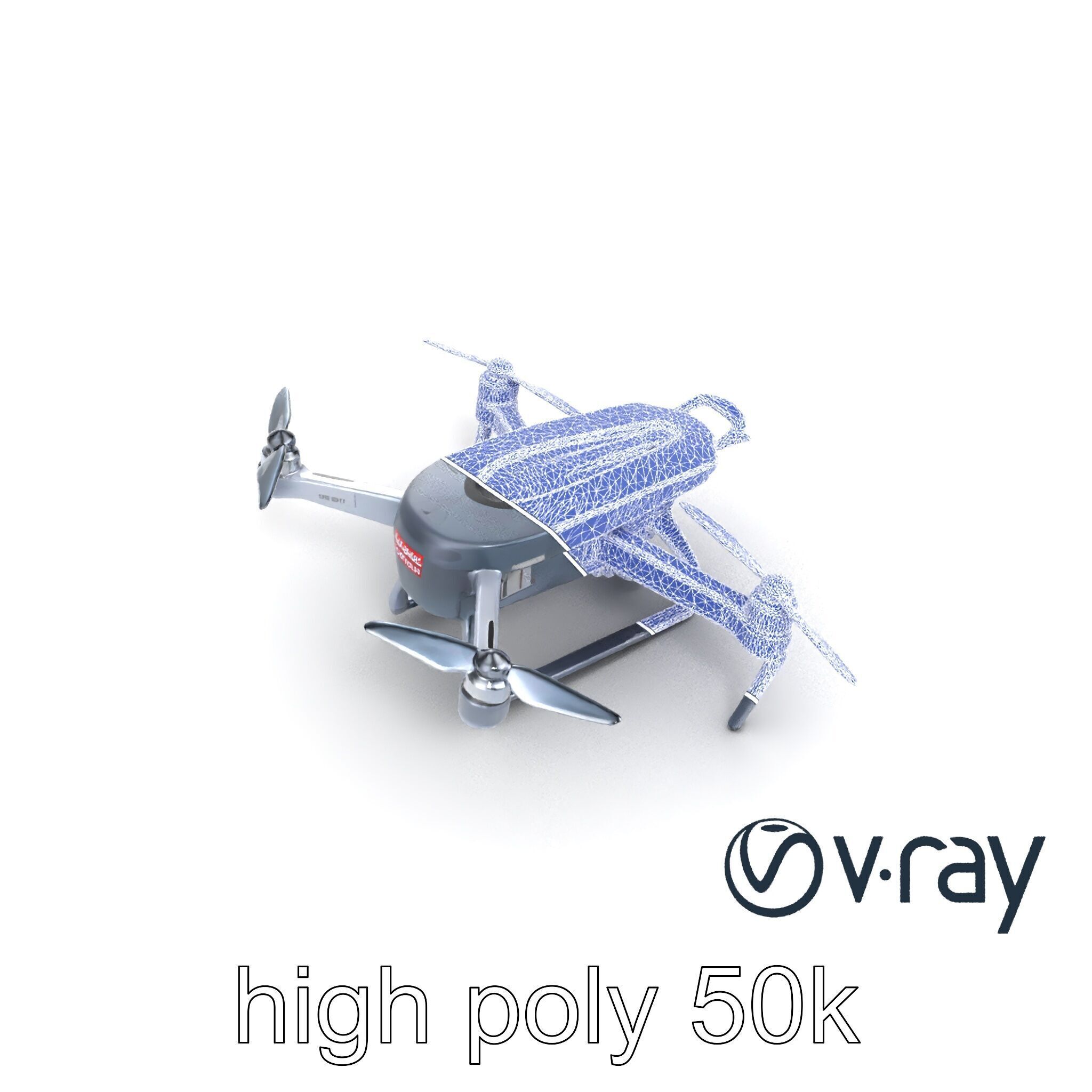 PhantomStrike Drone AI Technology model pack Low-poly 3D model_29