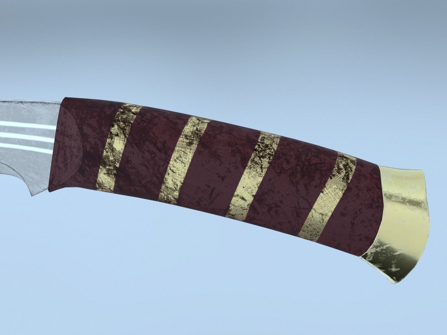 Elven Sword Low-poly 3D model_17