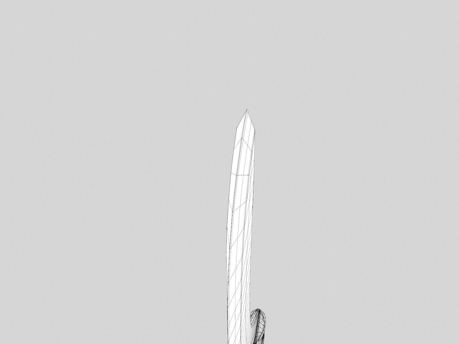 Elven Sword Low-poly 3D model_30