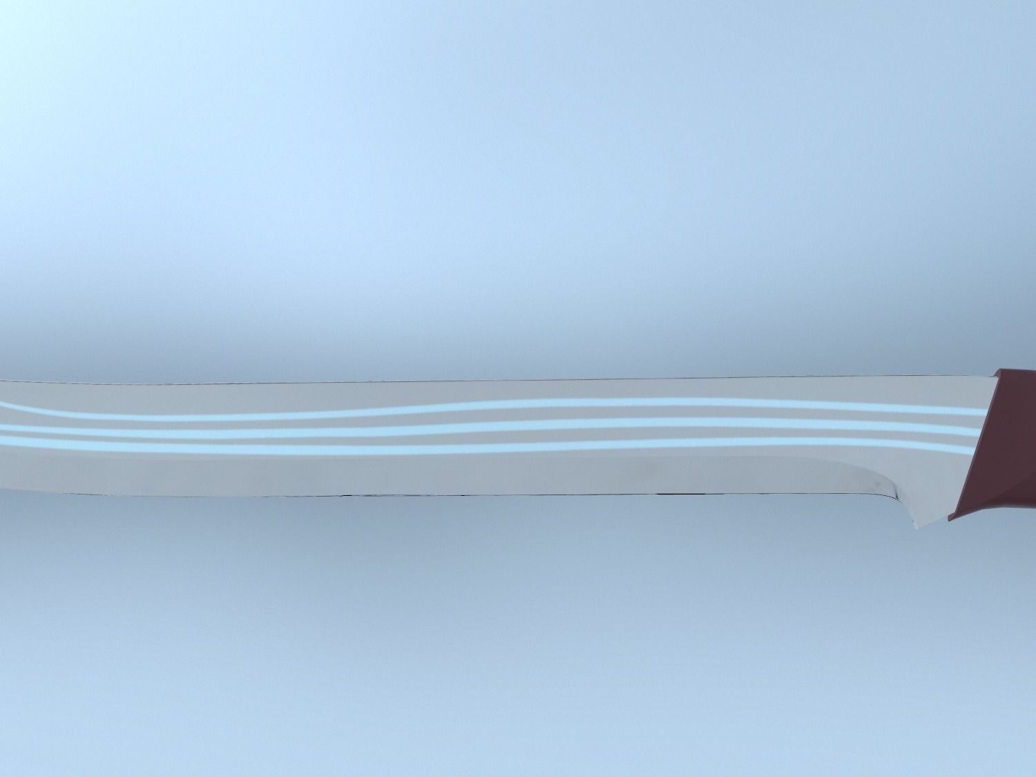 Elven Sword Low-poly 3D model_4