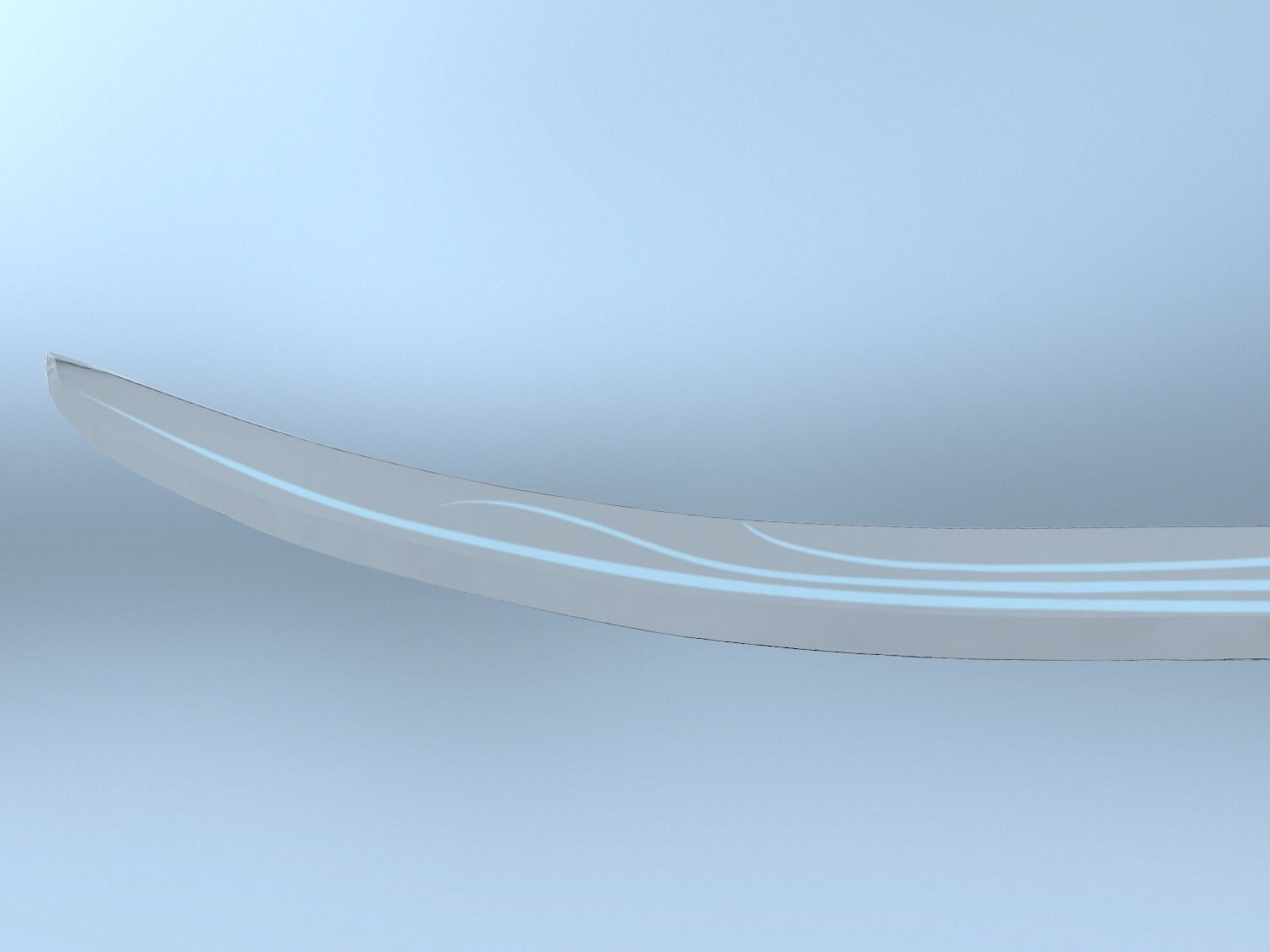 Elven Sword Low-poly 3D model_5