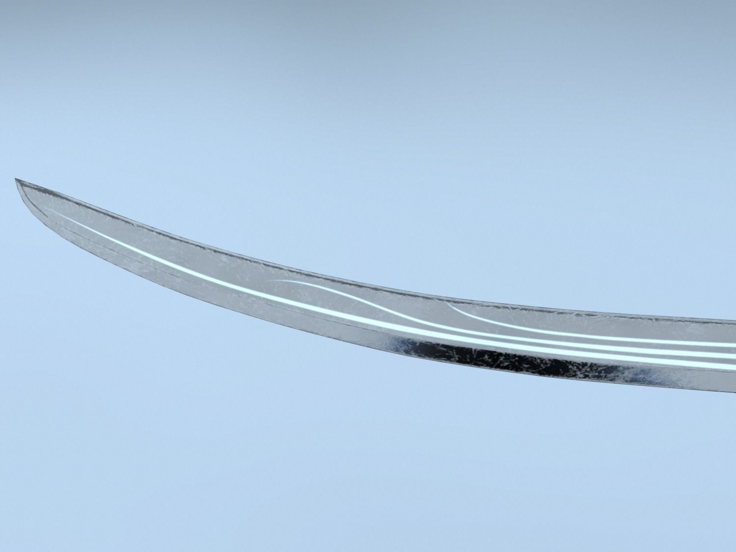 Elven Sword Low-poly 3D model_20